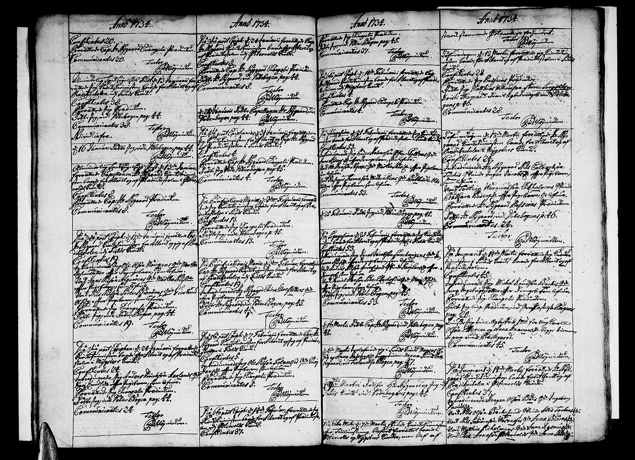 Sund sokneprestembete, AV/SAB-A-99930: Parish register (official) no. A 1, 1729-1740