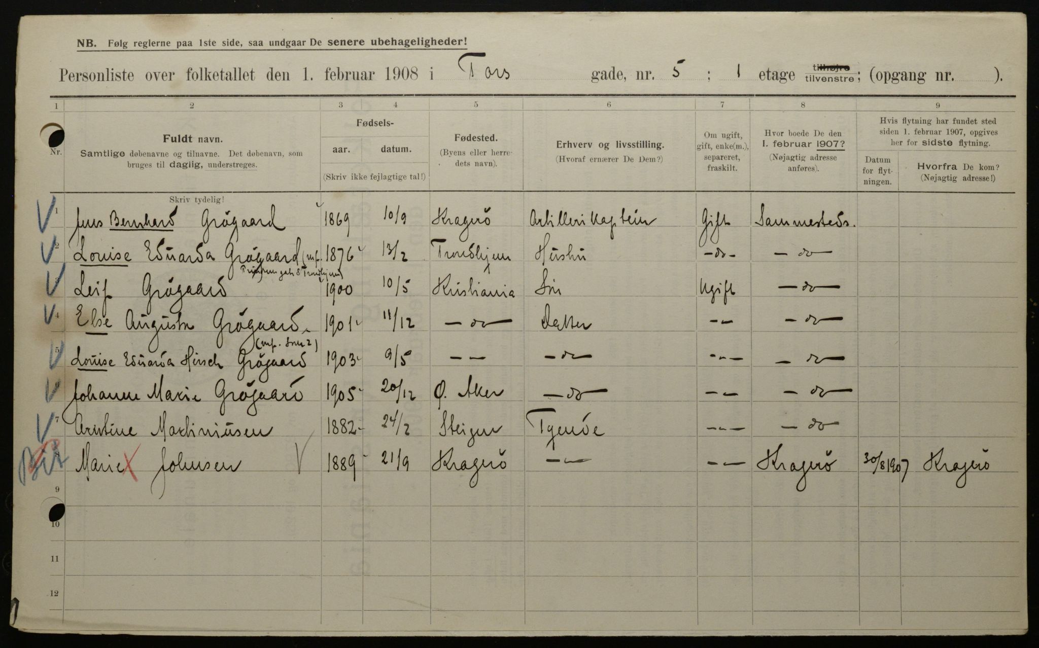 OBA, Municipal Census 1908 for Kristiania, 1908, p. 102942