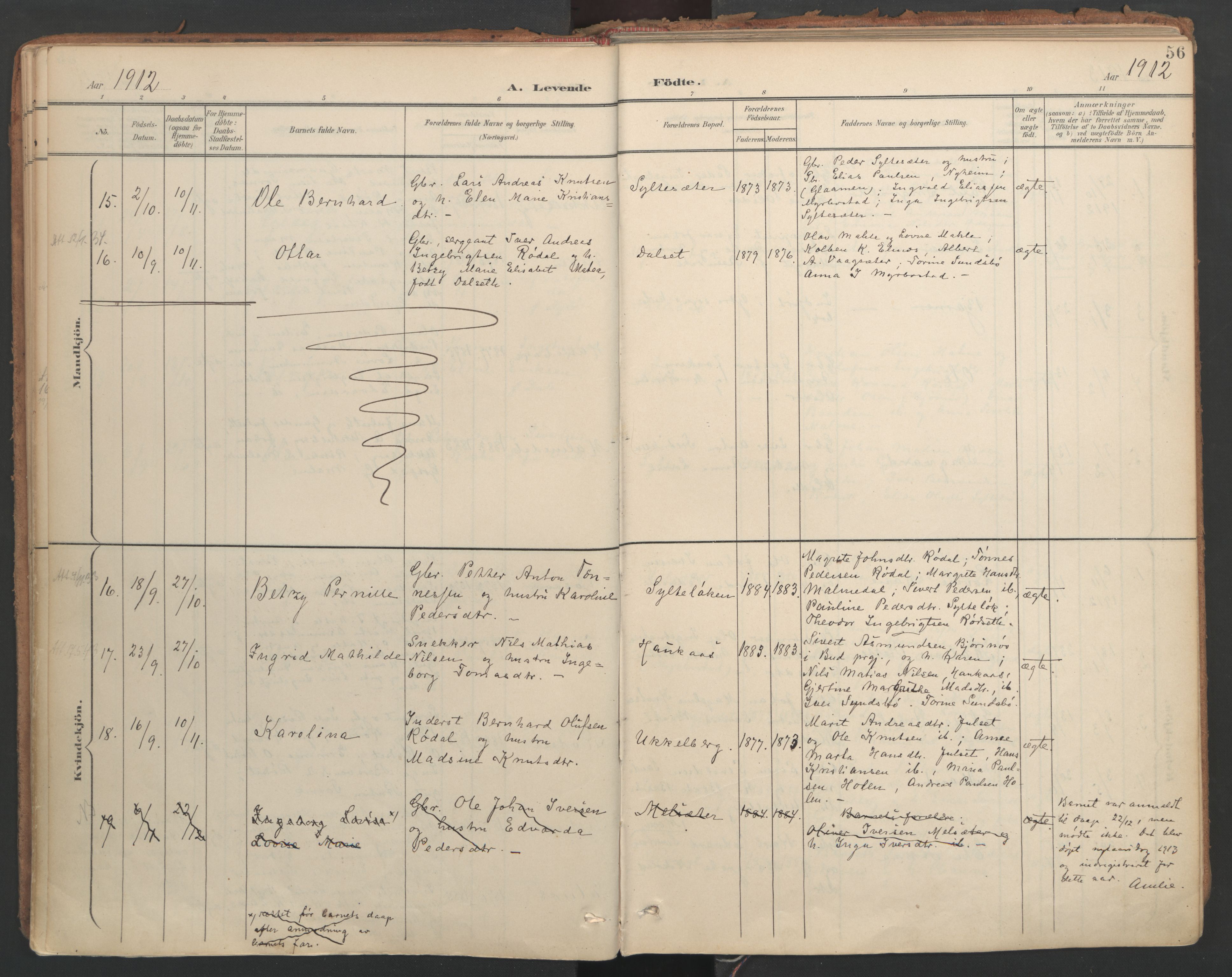 Ministerialprotokoller, klokkerbøker og fødselsregistre - Møre og Romsdal, AV/SAT-A-1454/564/L0741: Parish register (official) no. 564A02, 1900-1976, p. 56