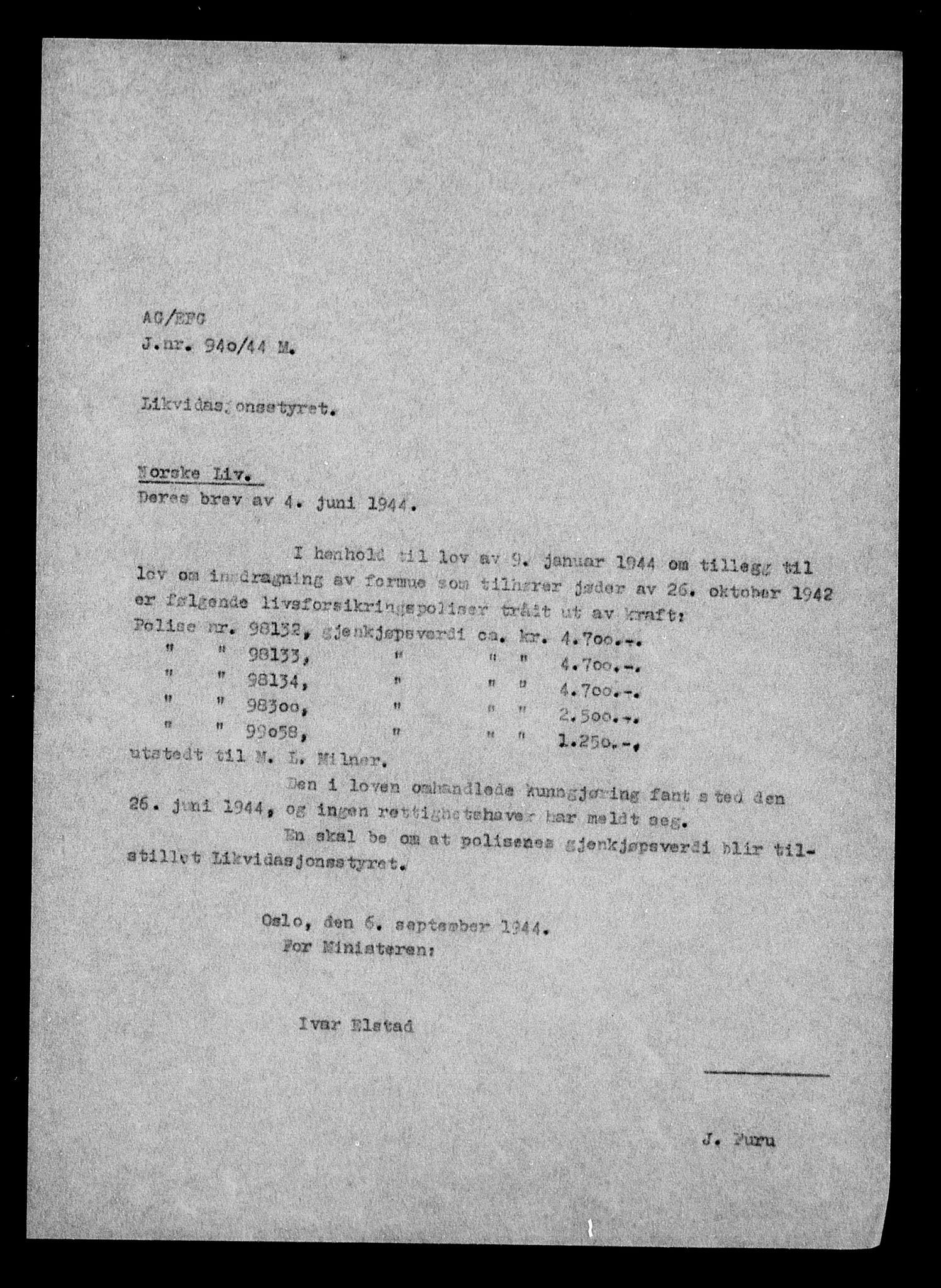 Justisdepartementet, Tilbakeføringskontoret for inndratte formuer, AV/RA-S-1564/H/Hc/Hcc/L0965: --, 1945-1947, p. 544