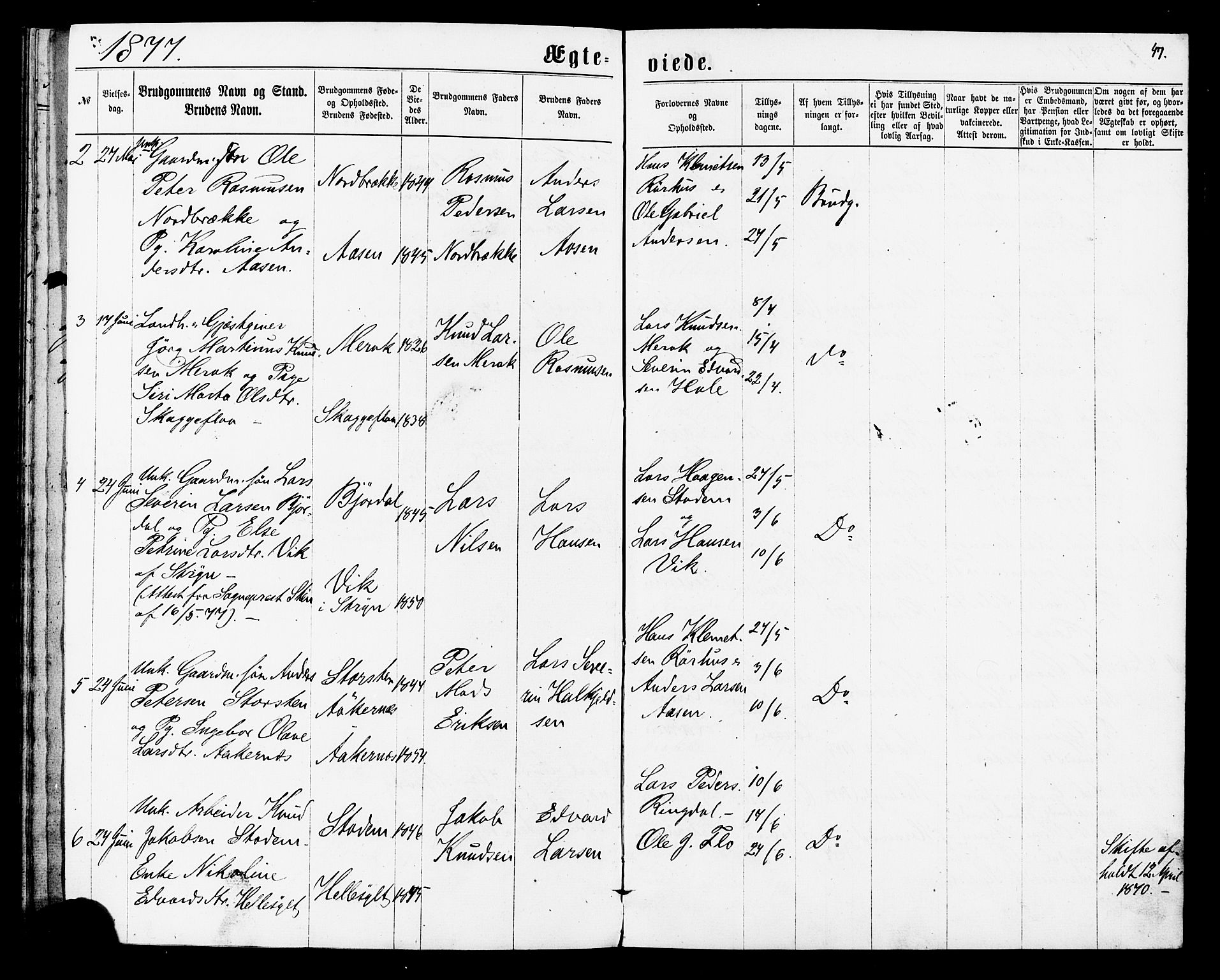 Ministerialprotokoller, klokkerbøker og fødselsregistre - Møre og Romsdal, SAT/A-1454/517/L0224: Parish register (official) no. 517A04, 1853-1880, p. 47