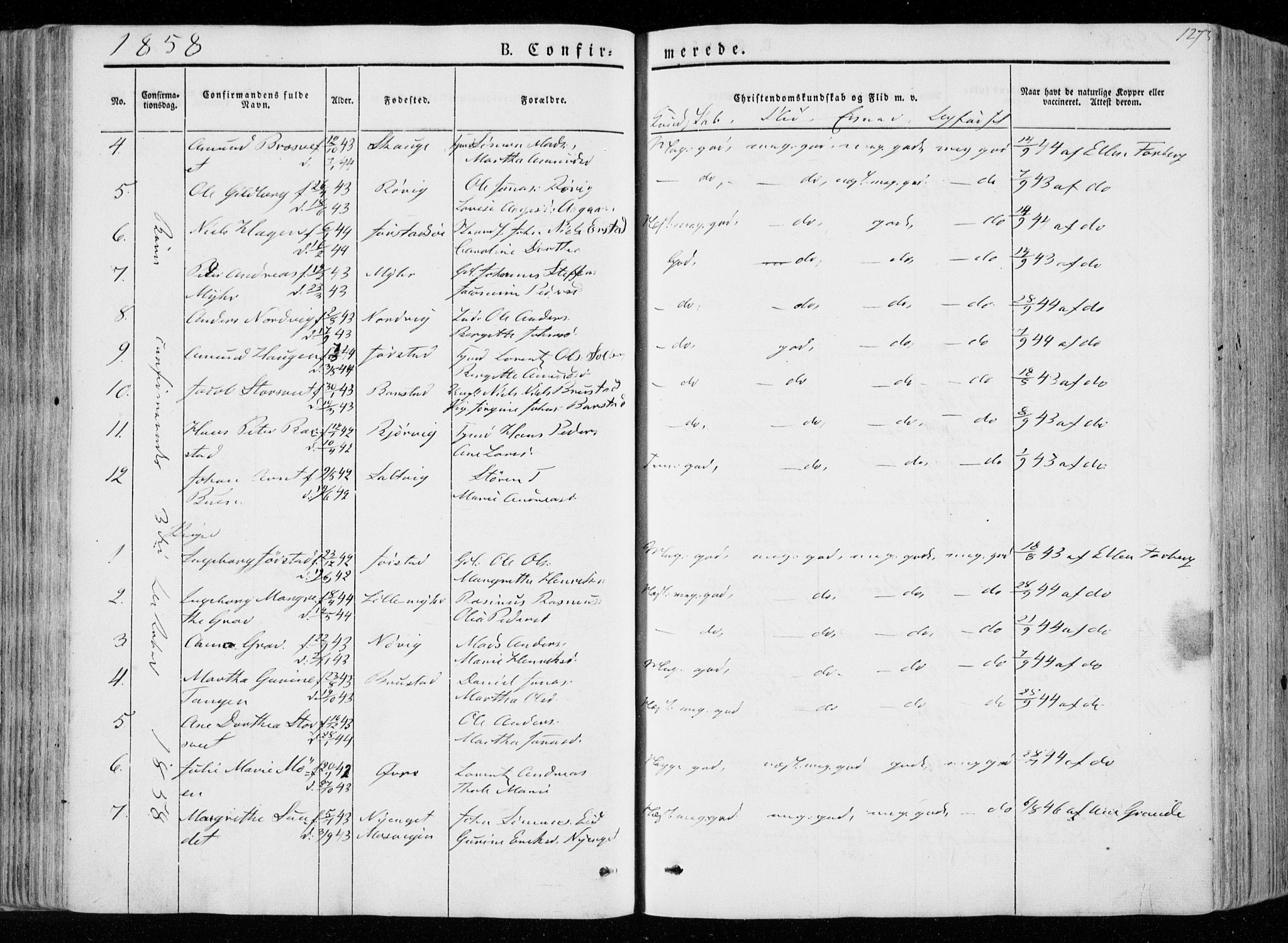 Ministerialprotokoller, klokkerbøker og fødselsregistre - Nord-Trøndelag, SAT/A-1458/722/L0218: Parish register (official) no. 722A05, 1843-1868, p. 127