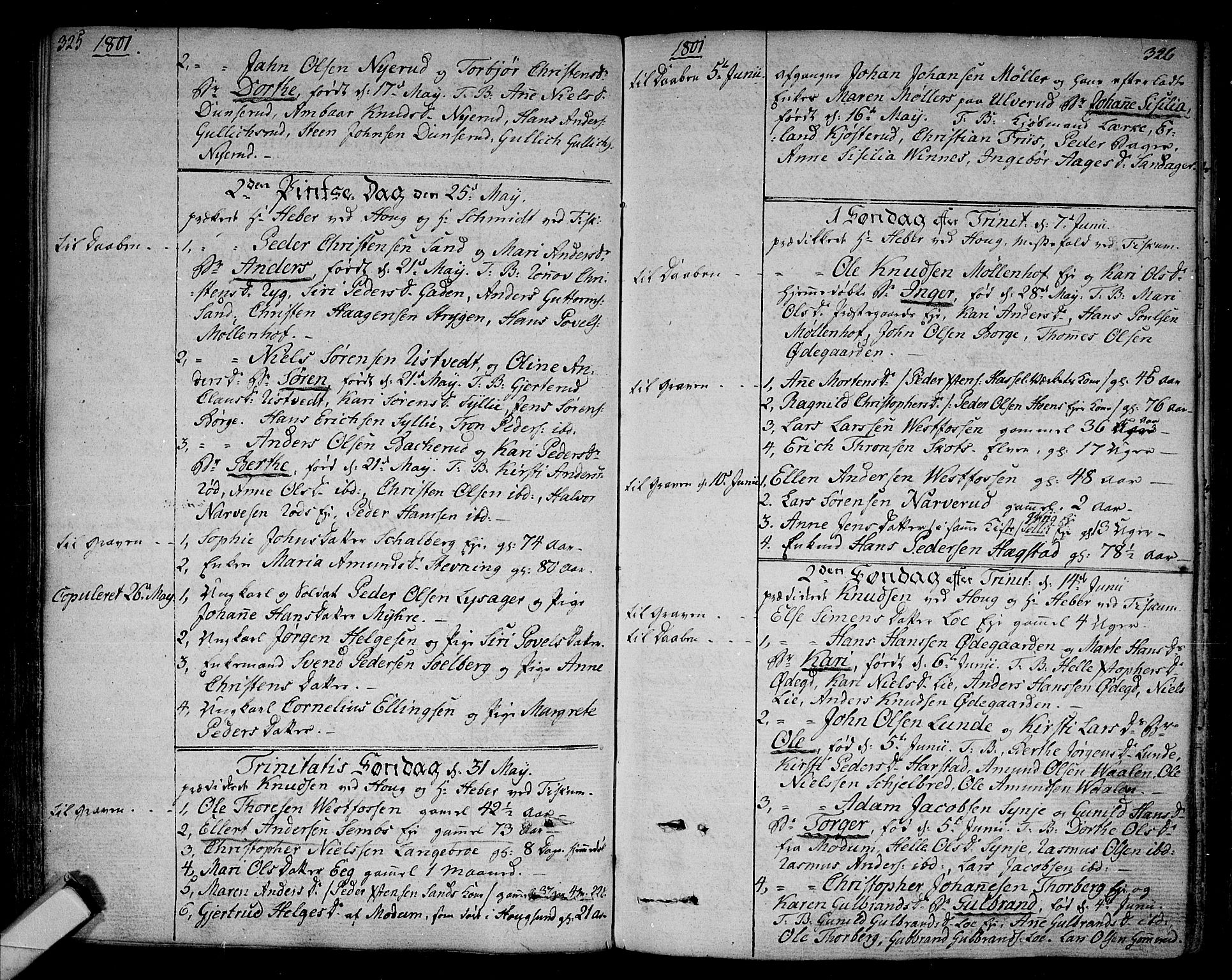 Eiker kirkebøker, AV/SAKO-A-4/F/Fa/L0009: Parish register (official) no. I 9, 1789-1806, p. 325-326