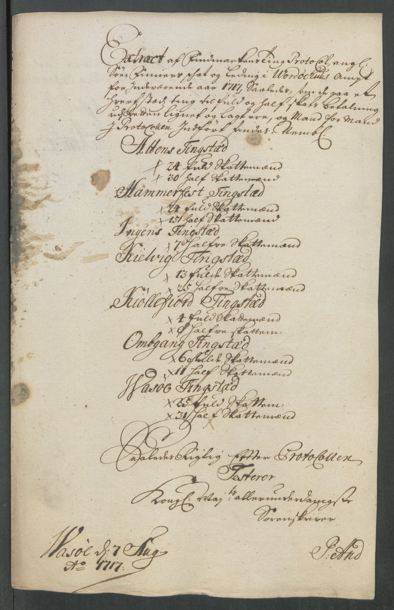 Rentekammeret inntil 1814, Reviderte regnskaper, Fogderegnskap, AV/RA-EA-4092/R69/L4857: Fogderegnskap Finnmark/Vardøhus, 1716-1718, p. 245