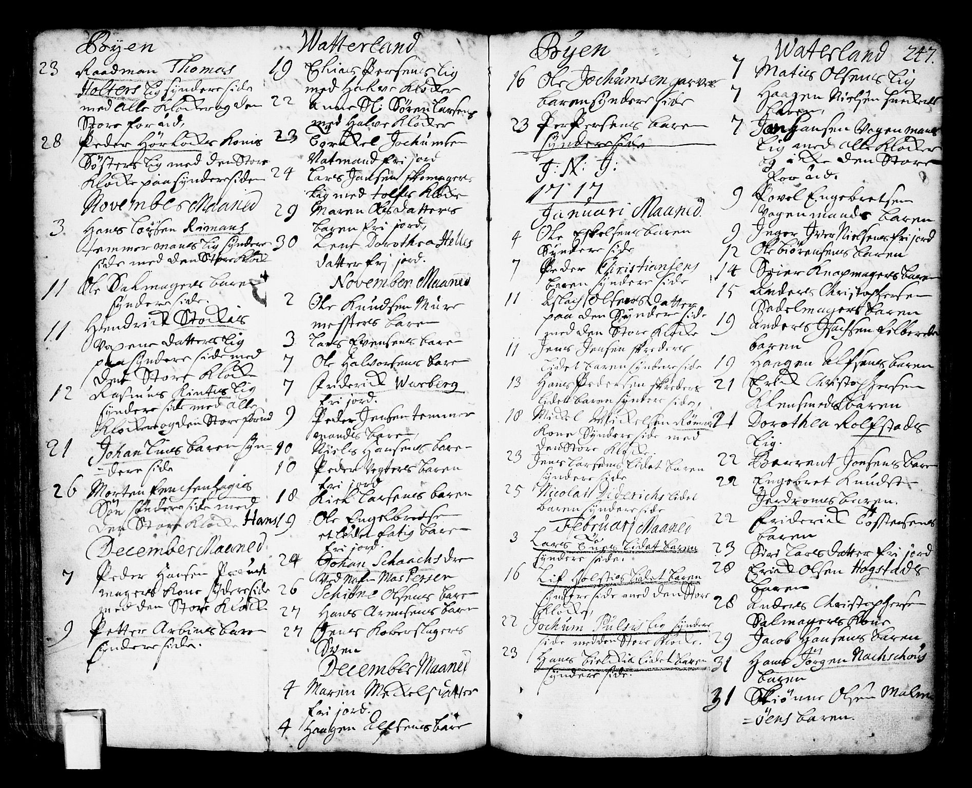 Oslo domkirke Kirkebøker, SAO/A-10752/F/Fa/L0002: Parish register (official) no. 2, 1705-1730, p. 247