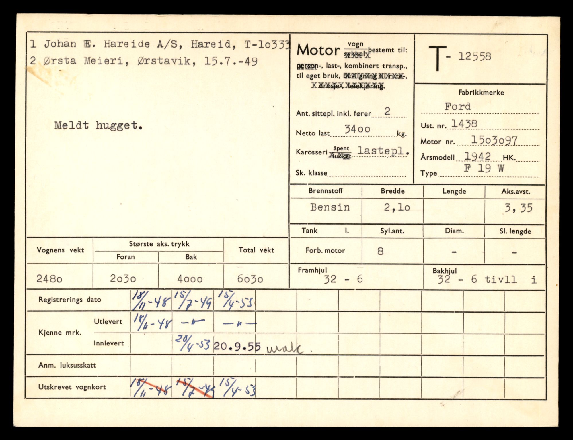 Møre og Romsdal vegkontor - Ålesund trafikkstasjon, AV/SAT-A-4099/F/Fe/L0034: Registreringskort for kjøretøy T 12500 - T 12652, 1927-1998, p. 1094