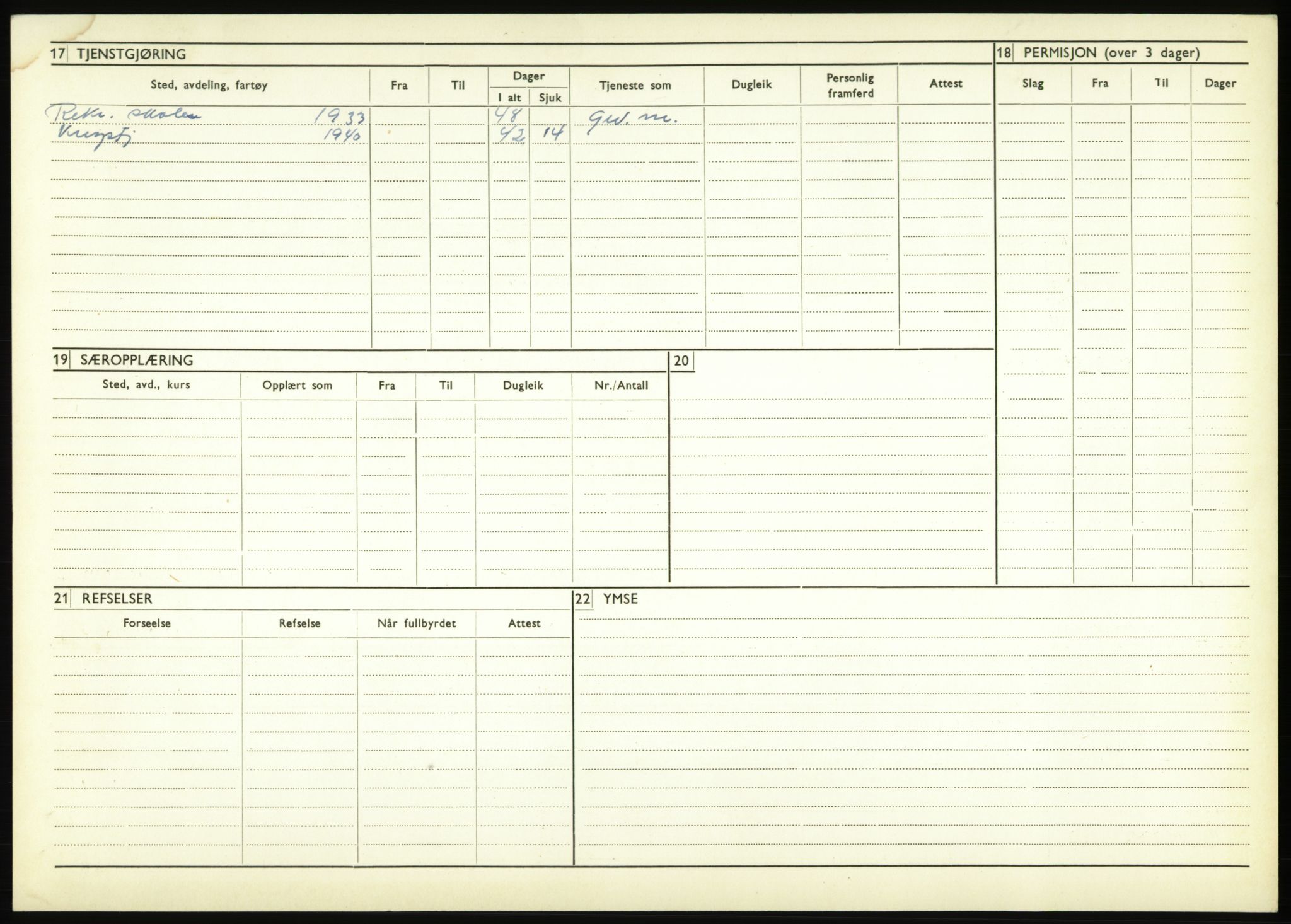 Forsvaret, Troms infanteriregiment nr. 16, AV/RA-RAFA-3146/P/Pa/L0017: Rulleblad for regimentets menige mannskaper, årsklasse 1933, 1933, p. 788