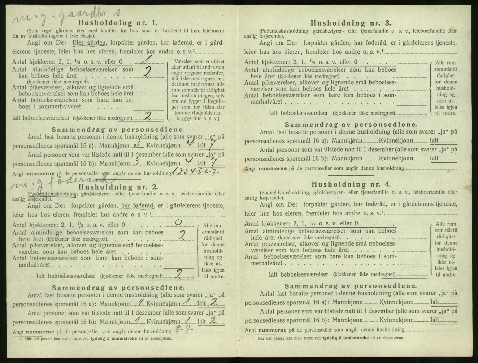 SAT, 1920 census for Stordal, 1920, p. 35