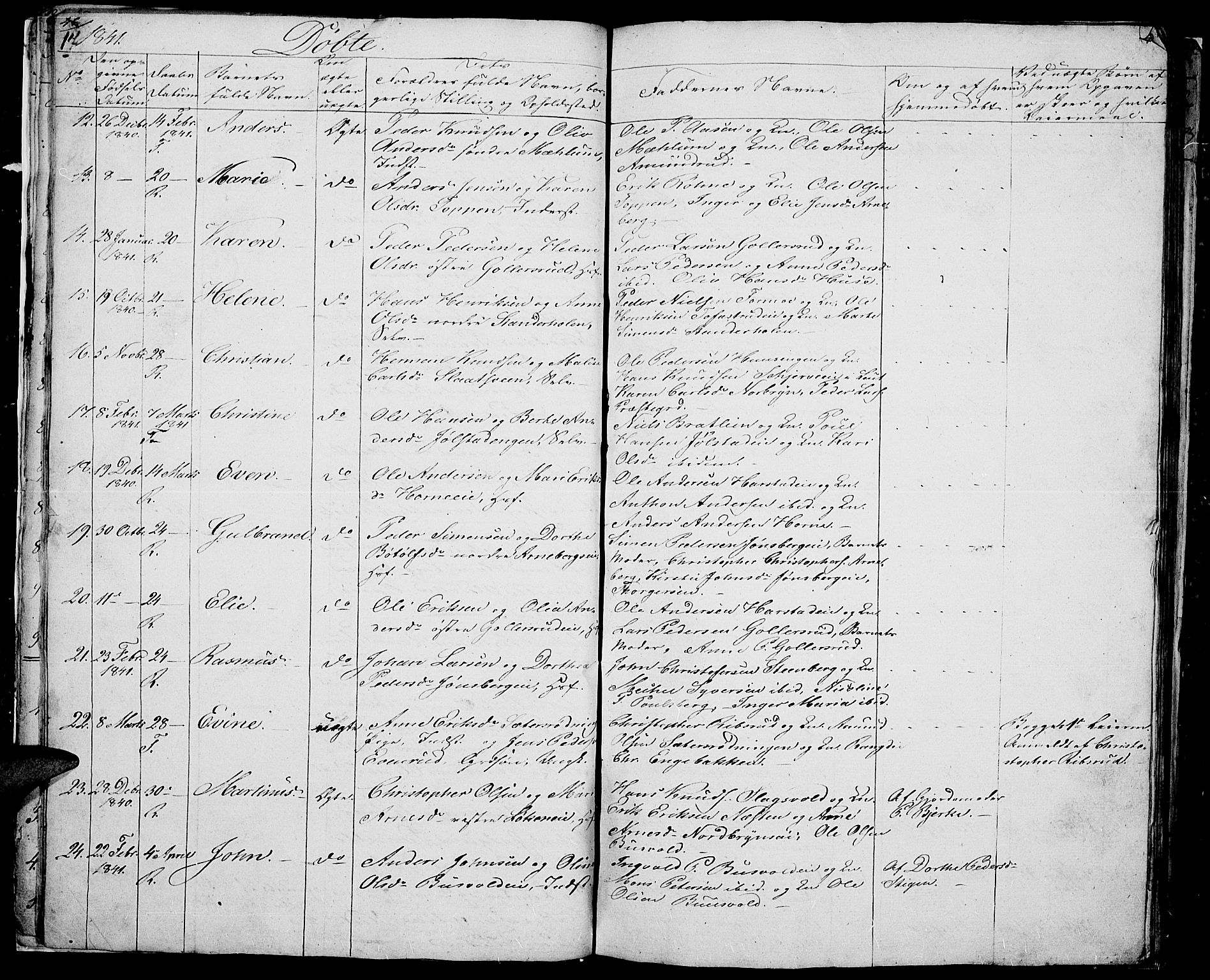 Romedal prestekontor, AV/SAH-PREST-004/L/L0008: Parish register (copy) no. 8, 1837-1844, p. 17