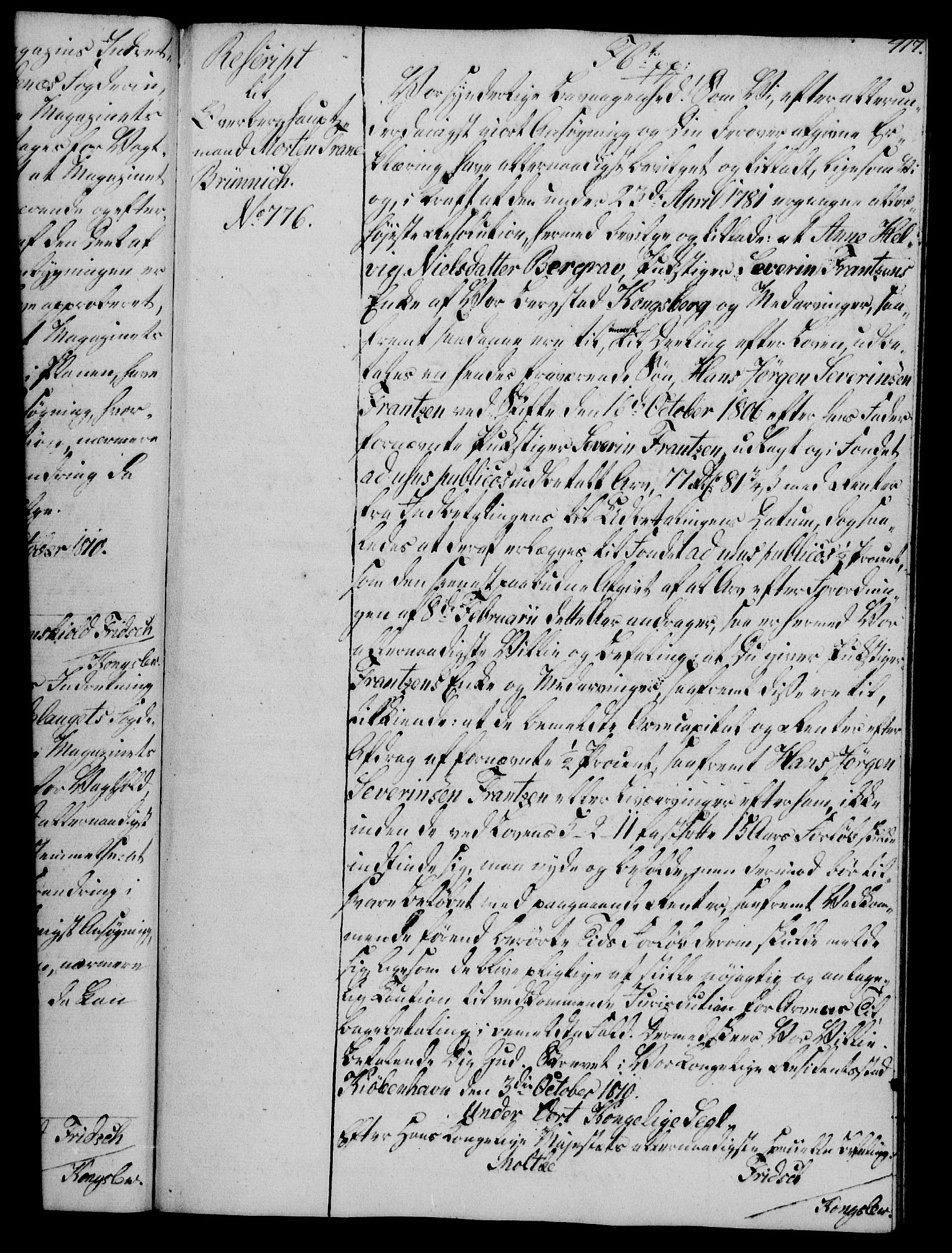 Rentekammeret, Kammerkanselliet, RA/EA-3111/G/Gg/Gga/L0019: Norsk ekspedisjonsprotokoll med register (merket RK 53.19), 1807-1810, p. 417