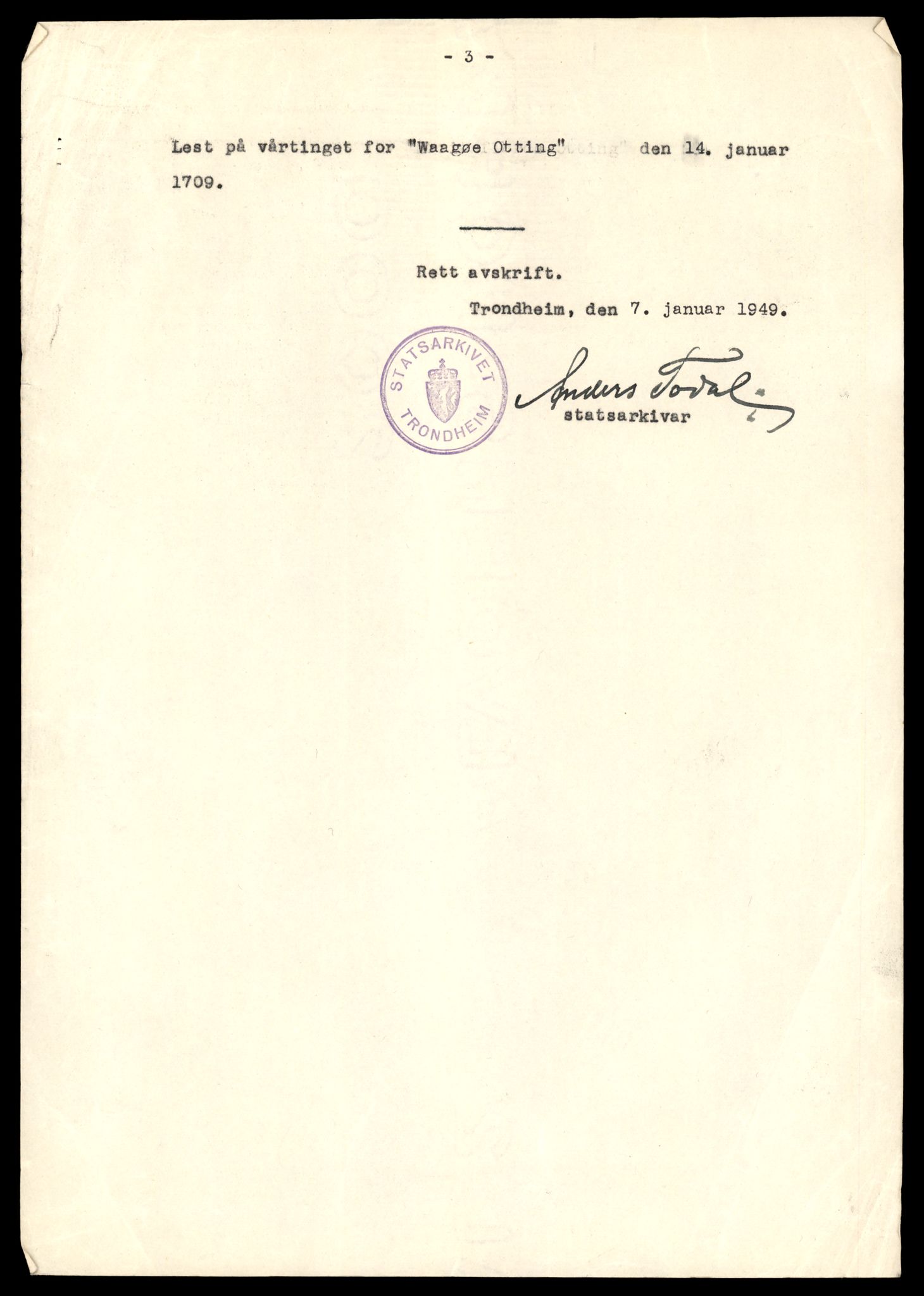 Statsarkivet i Trondheim, AV/SAT-A-4183/J/Jd/L0001: Pantebok 1 - 6, 1708-1816