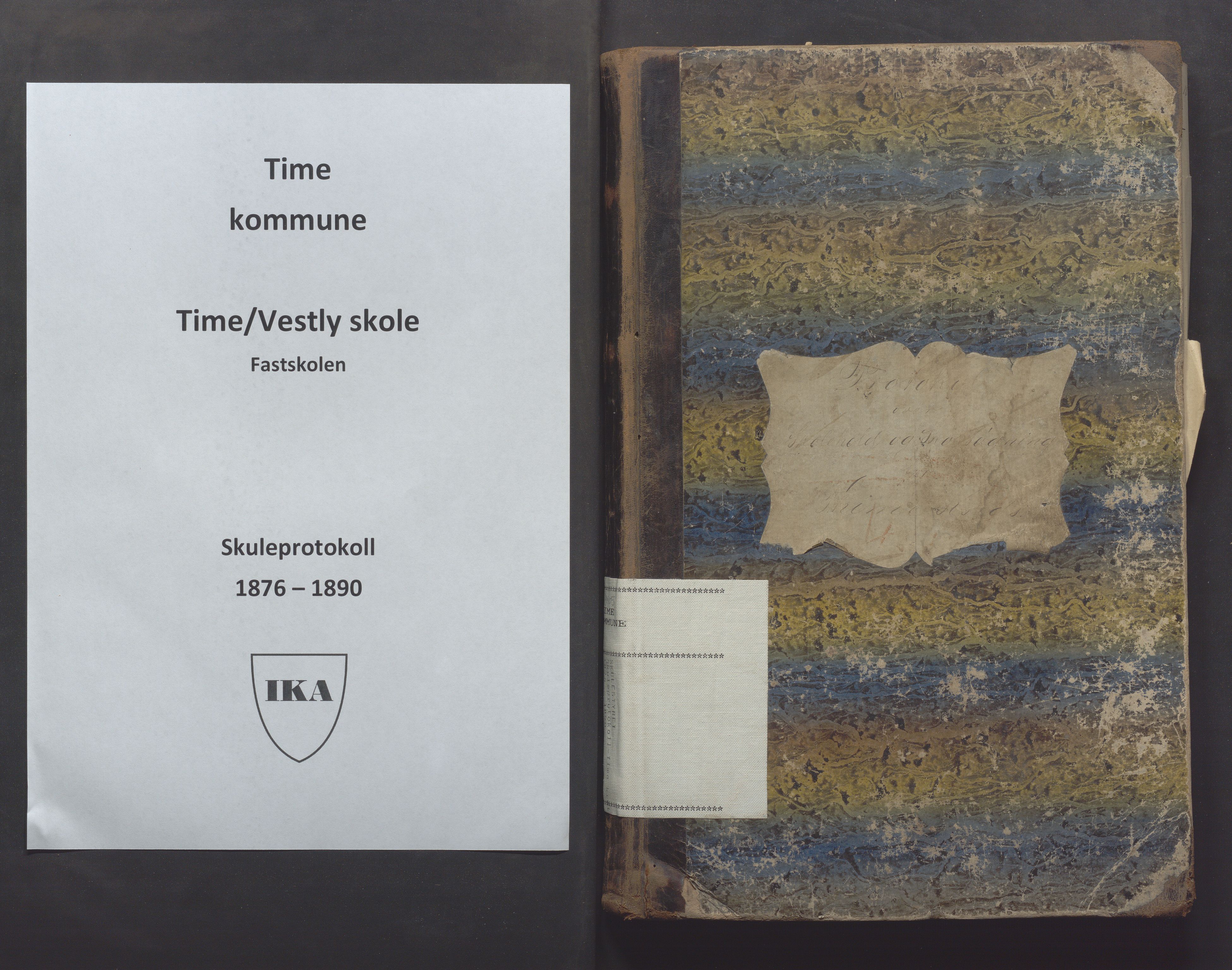 Time kommune - Time/Vestly skole, IKAR/K-100804/H/L0004: Skoleprotokoll, 1876-1890