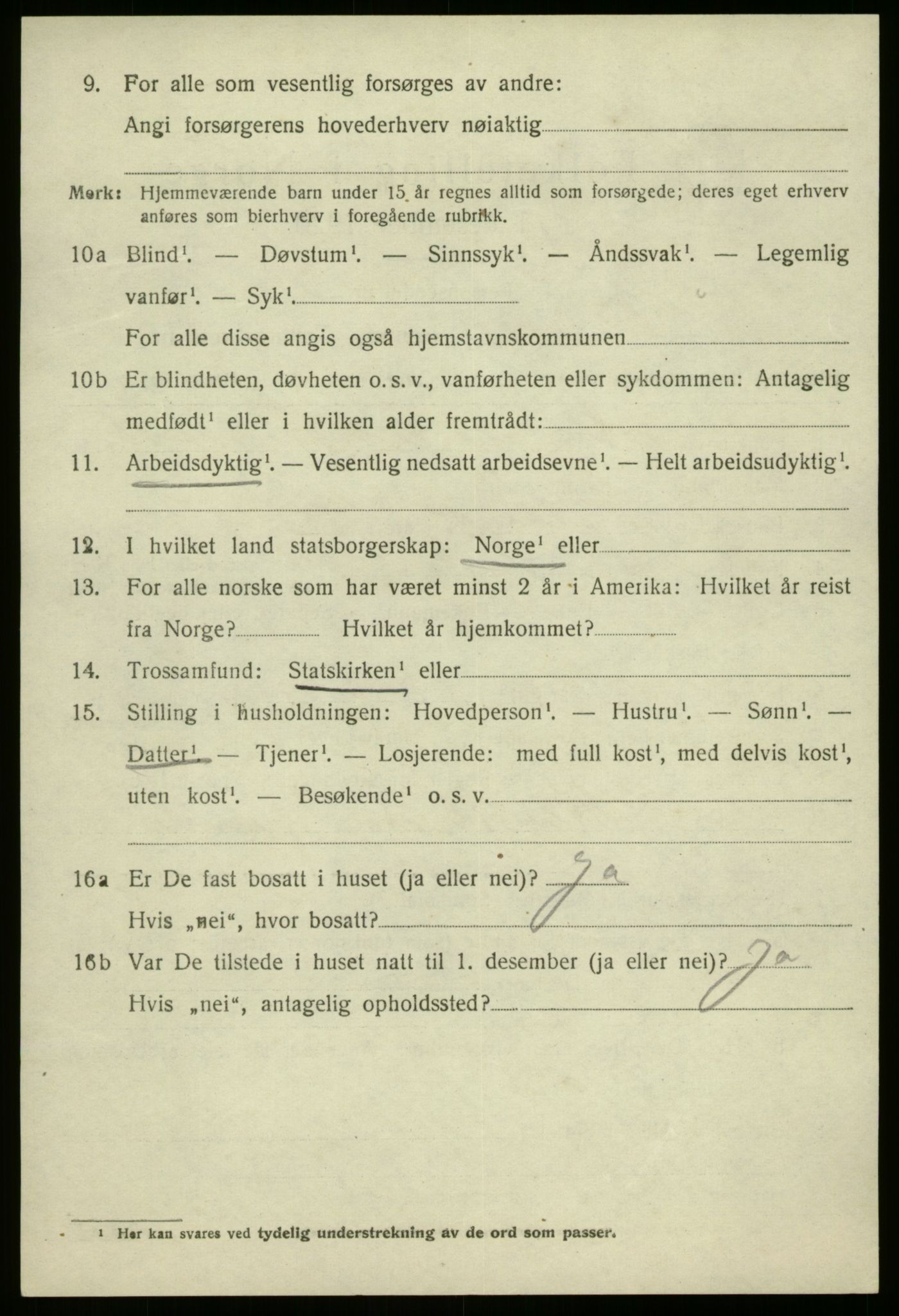 SAB, 1920 census for Kinn, 1920, p. 2810