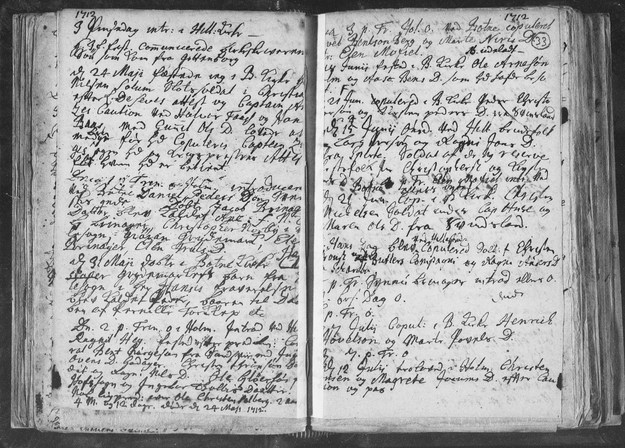 Botne kirkebøker, AV/SAKO-A-340/F/Fa/L0001b: Parish register (official) no. I 1B, 1707-1722, p. 33