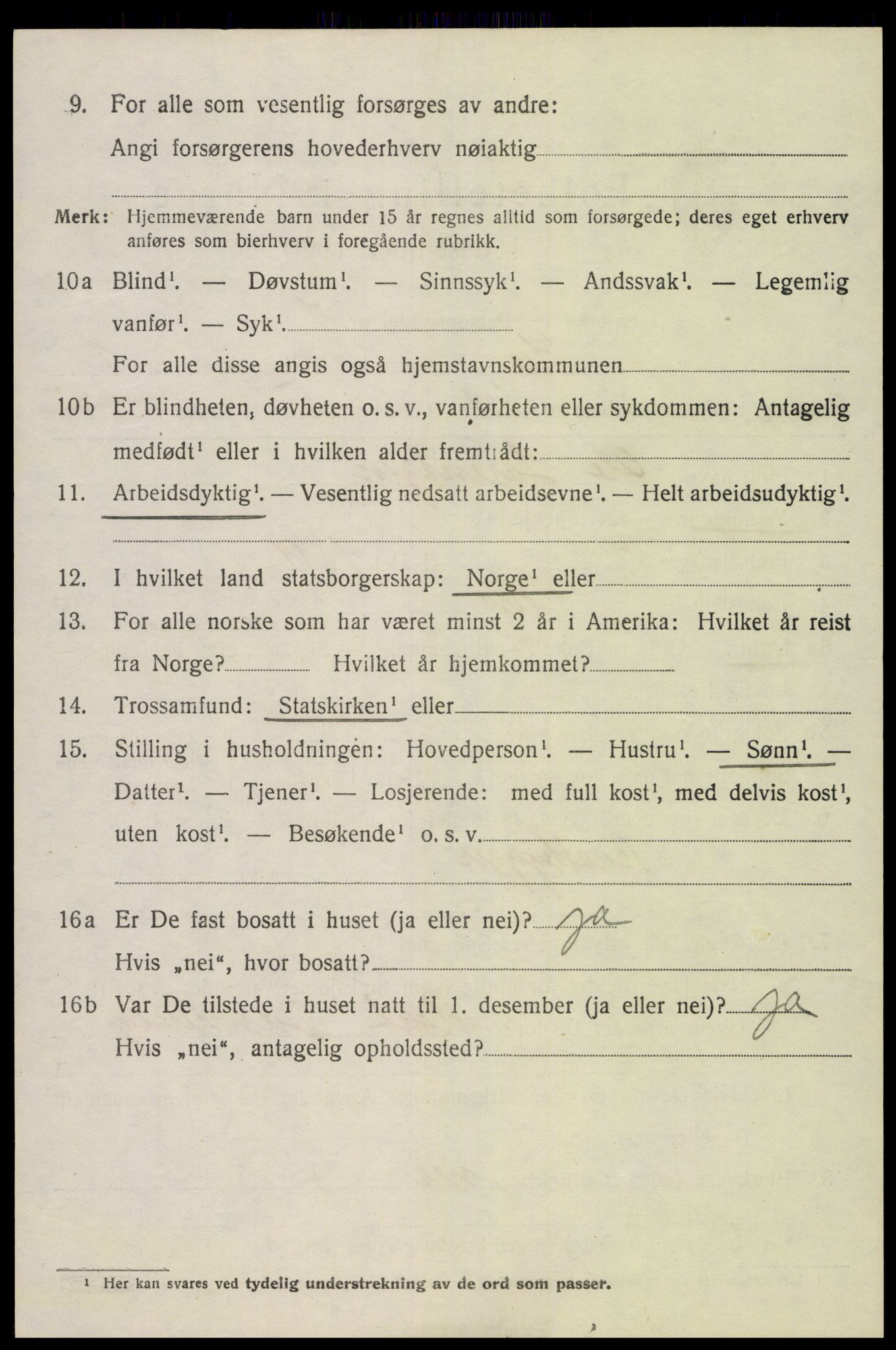 SAK, 1920 census for Hisøy, 1920, p. 2385