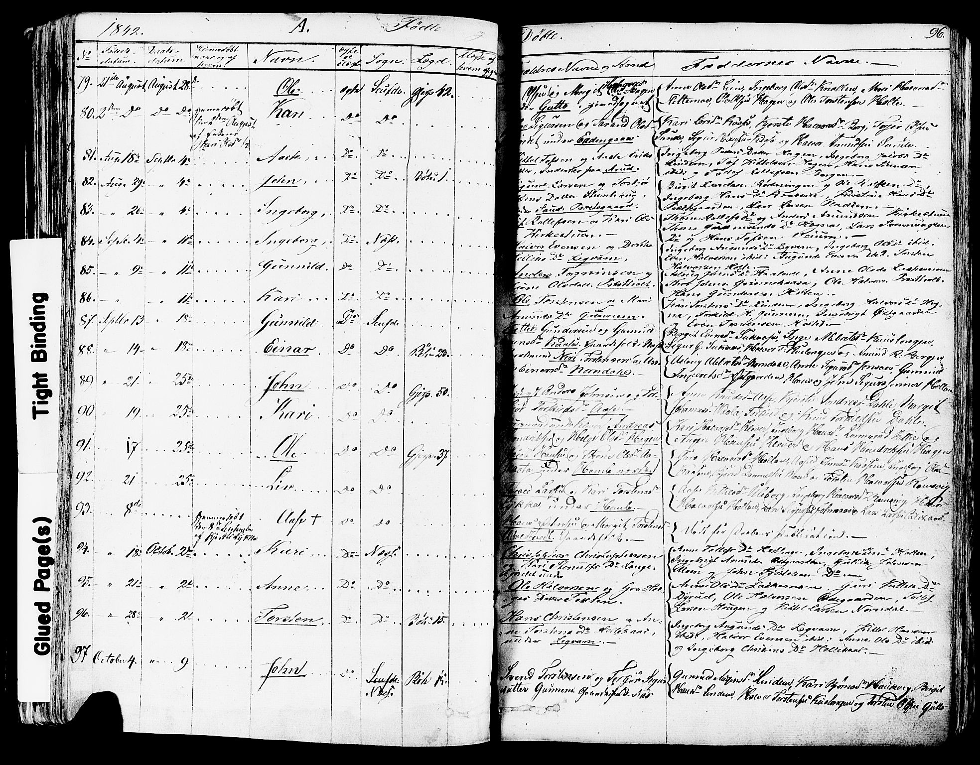 Sauherad kirkebøker, AV/SAKO-A-298/F/Fa/L0006: Parish register (official) no. I 6, 1827-1850, p. 96