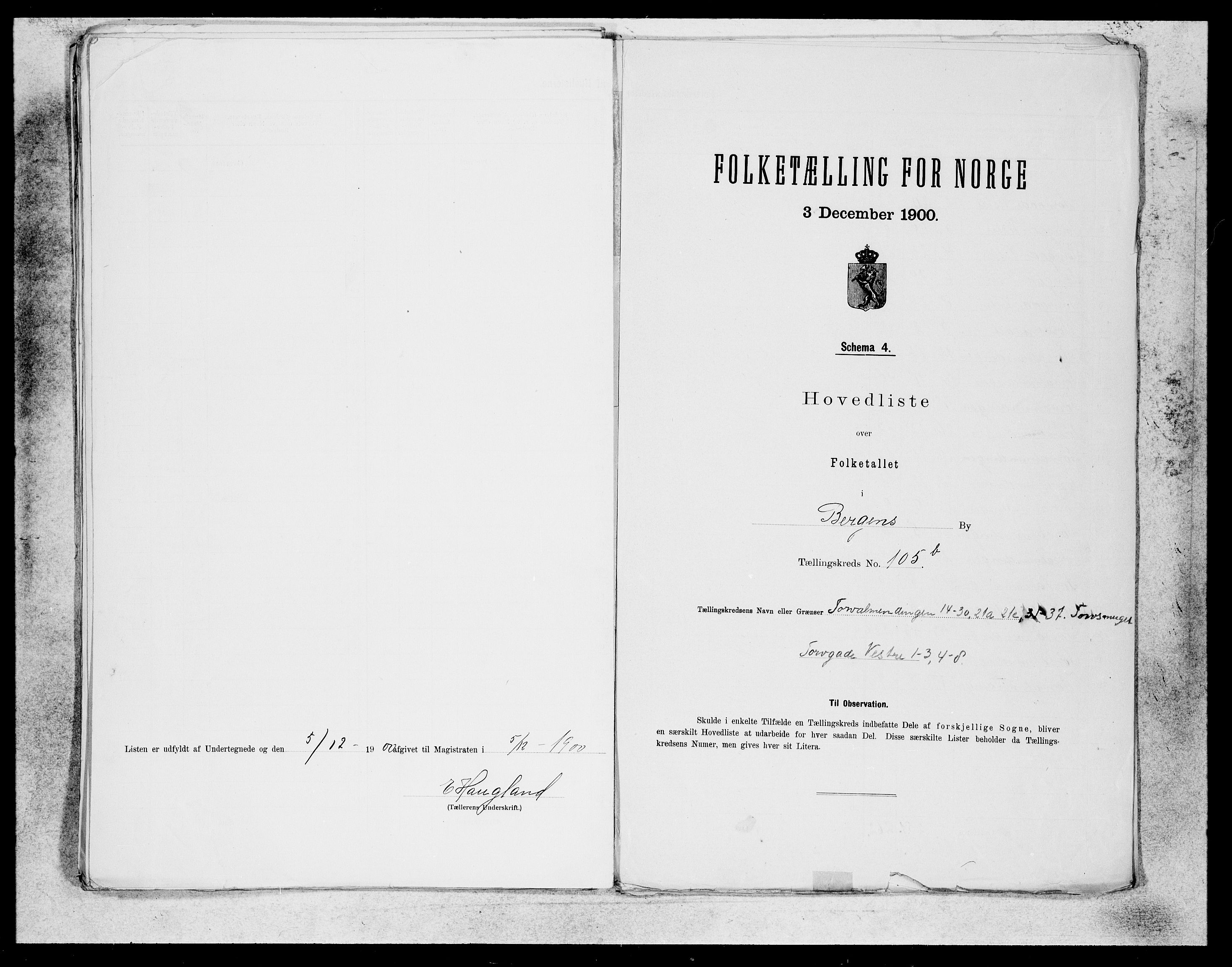SAB, 1900 census for Bergen, 1900, p. 216