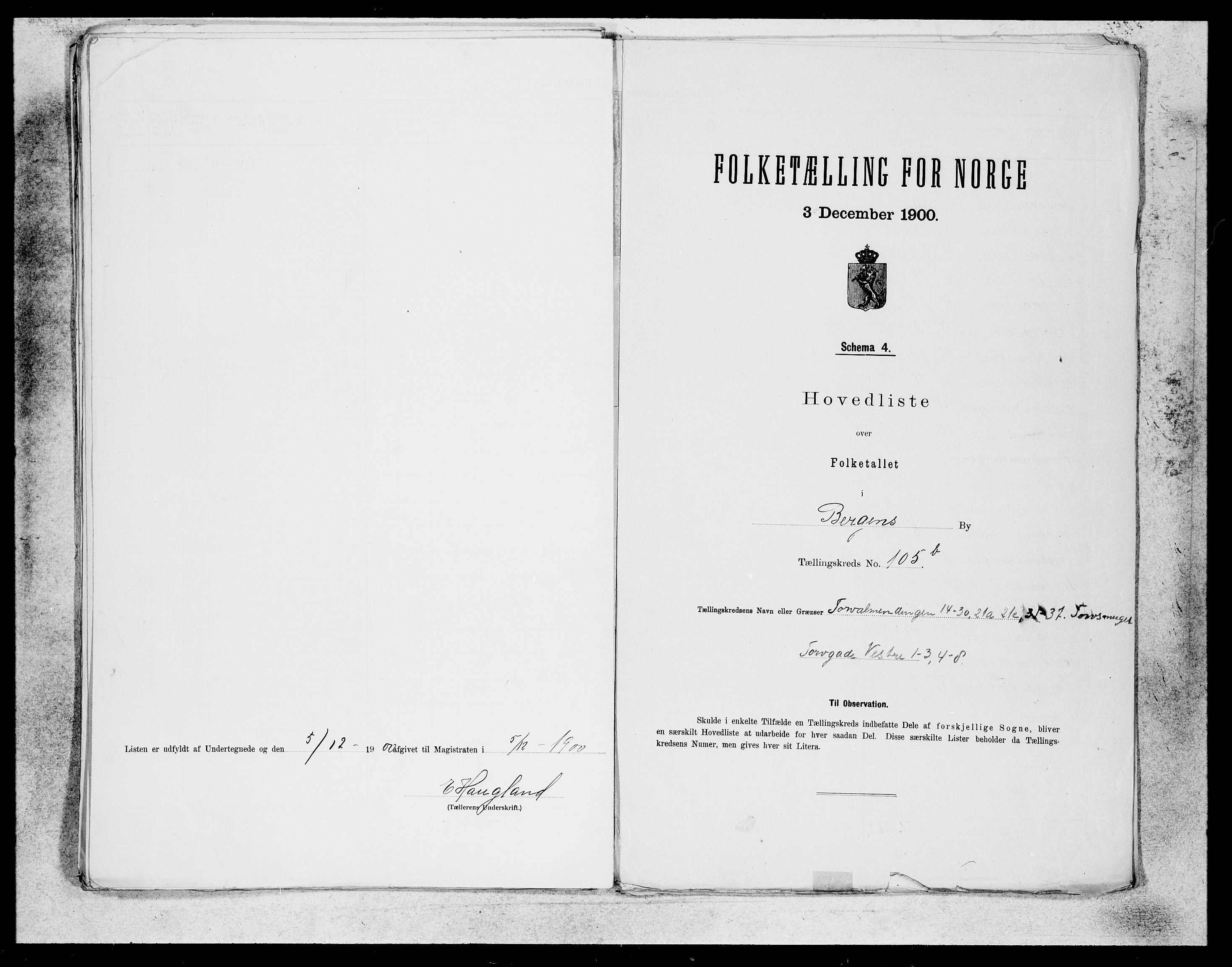 SAB, 1900 census for Bergen, 1900, p. 216