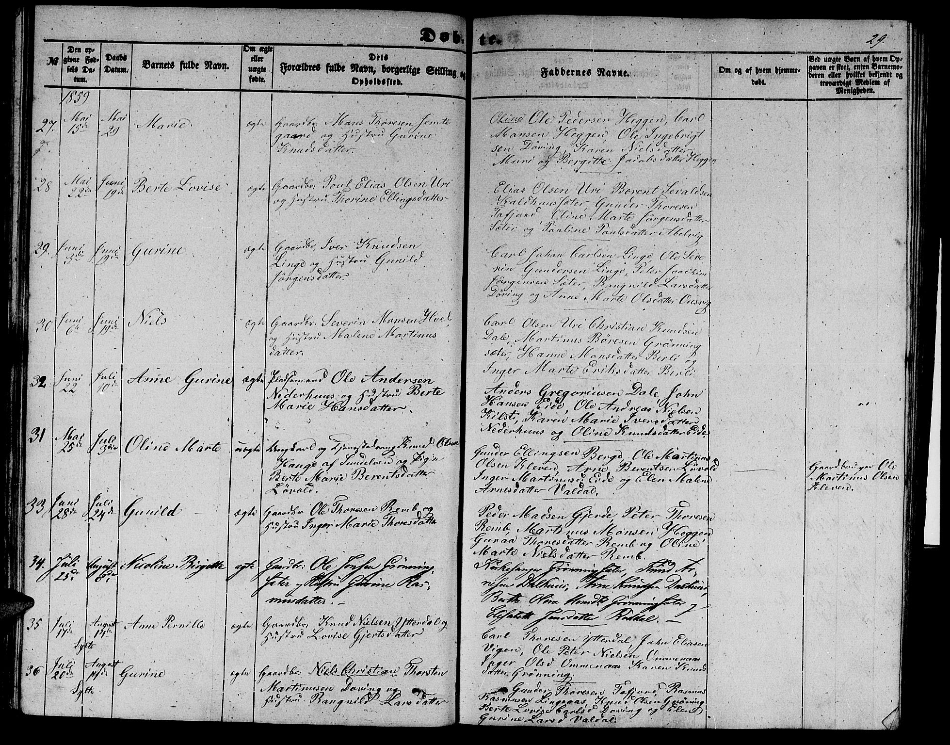 Ministerialprotokoller, klokkerbøker og fødselsregistre - Møre og Romsdal, AV/SAT-A-1454/519/L0261: Parish register (copy) no. 519C02, 1854-1867, p. 29