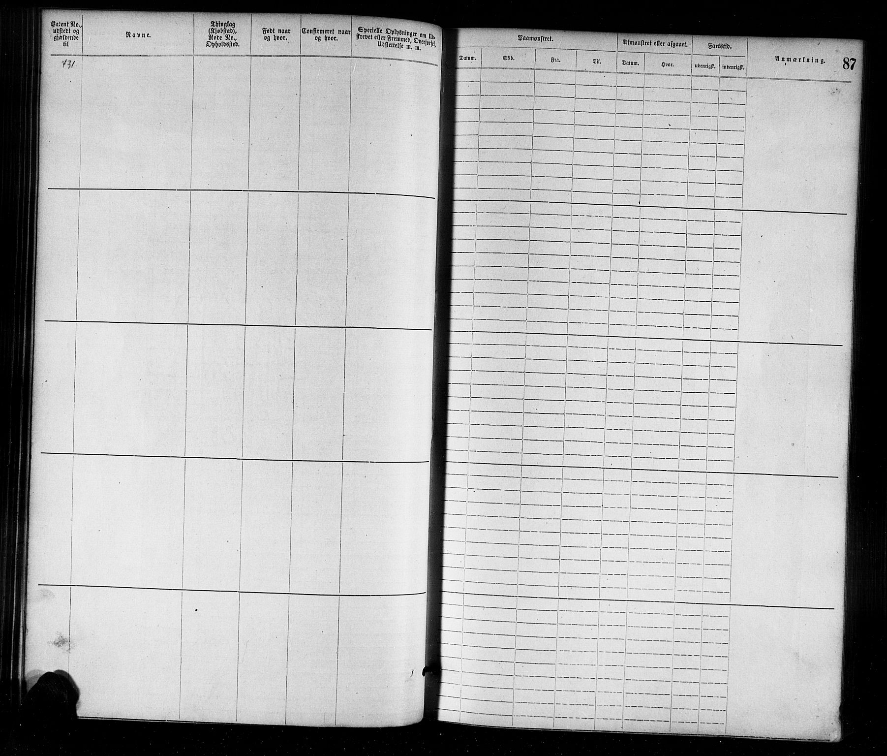 Farsund mønstringskrets, AV/SAK-2031-0017/F/Fa/L0001: Annotasjonsrulle nr 1-1920 med register, M-1, 1869-1877, p. 115