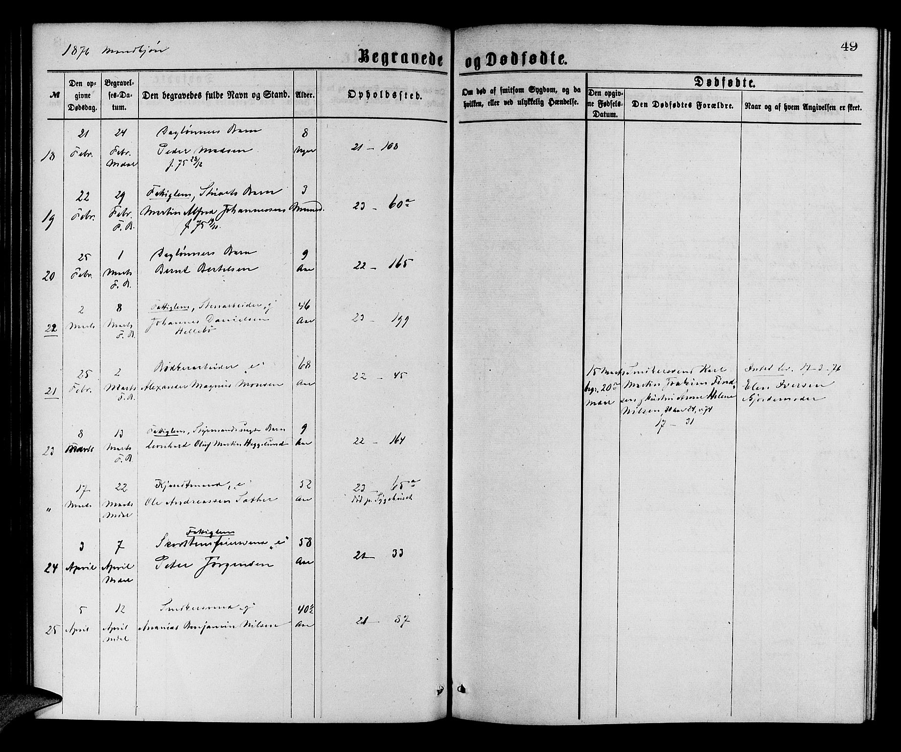 Korskirken sokneprestembete, AV/SAB-A-76101/H/Hab: Parish register (copy) no. E 3, 1871-1883, p. 49