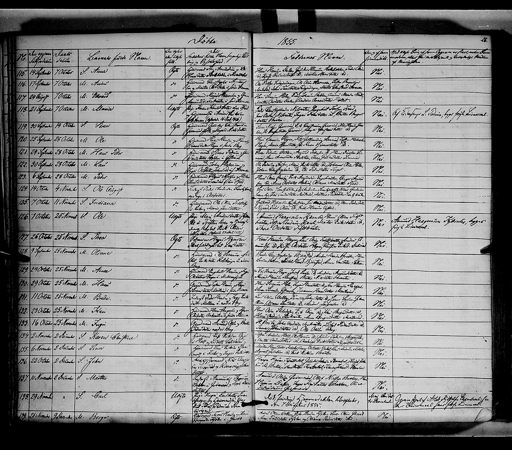 Nord-Odal prestekontor, AV/SAH-PREST-032/H/Ha/Haa/L0003: Parish register (official) no. 3, 1851-1865, p. 26