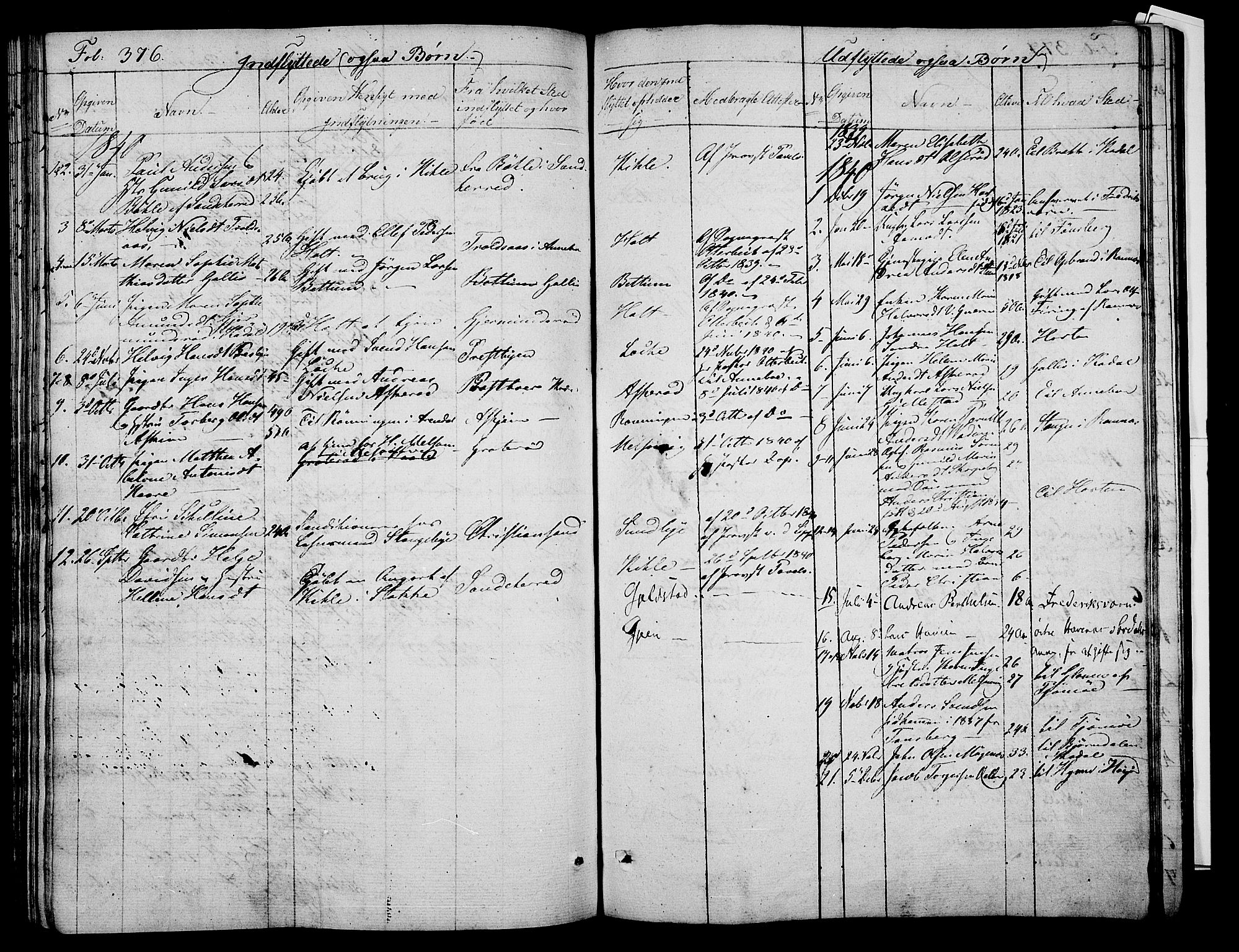 Stokke kirkebøker, SAKO/A-320/F/Fa/L0006: Parish register (official) no. I 6, 1826-1843, p. 376