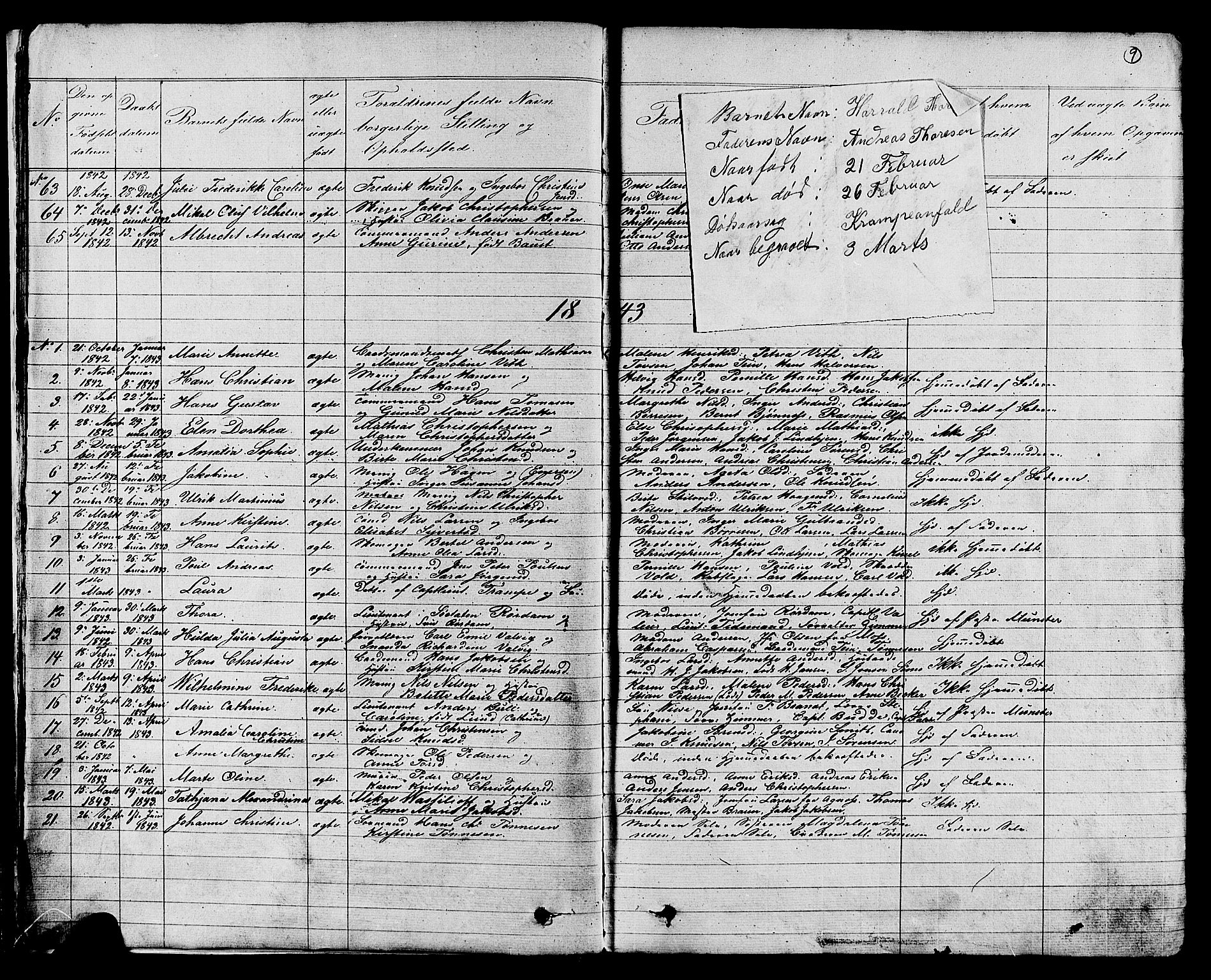 Stavern kirkebøker, AV/SAKO-A-318/G/Ga/L0002: Parish register (copy) no. 2, 1839-1909, p. 9