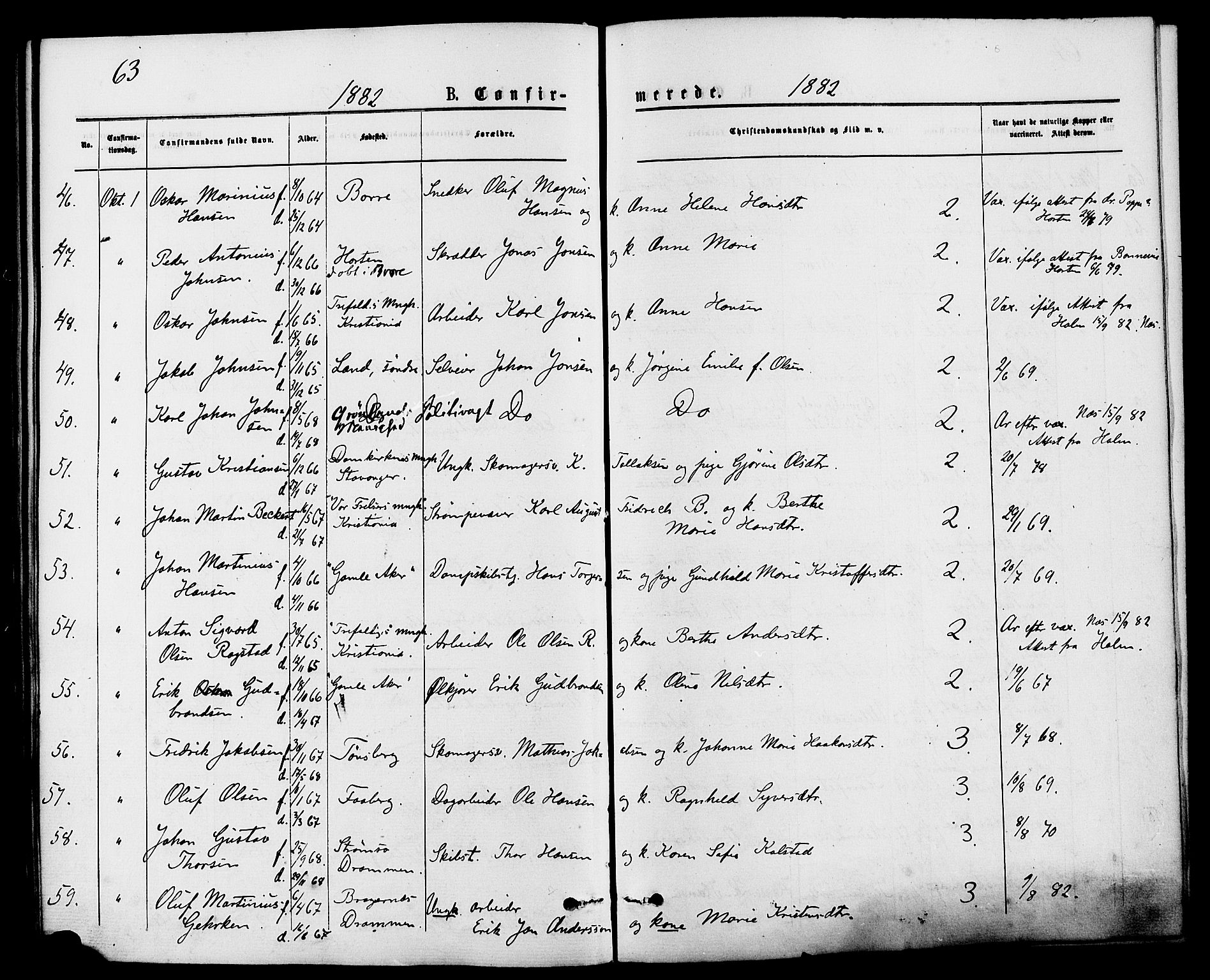 Nes prestekontor, Hedmark, AV/SAH-PREST-020/K/Ka/L0006: Parish register (official) no. 6, 1873-1886, p. 63