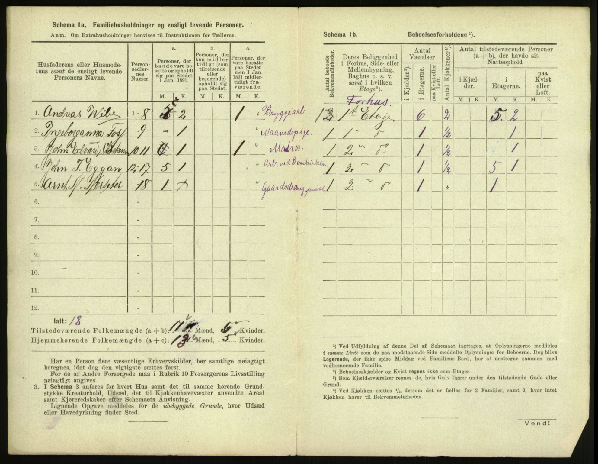 RA, 1891 census for 1601 Trondheim, 1891, p. 1149