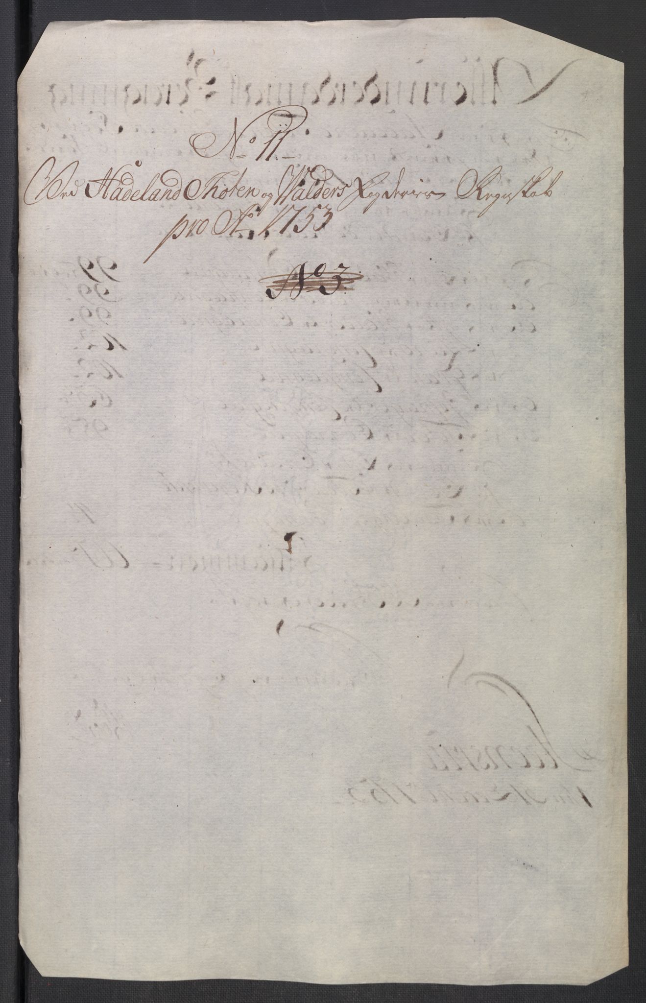 Rentekammeret inntil 1814, Reviderte regnskaper, Fogderegnskap, AV/RA-EA-4092/R18/L1349: Fogderegnskap Hadeland, Toten og Valdres, 1752-1753, p. 445