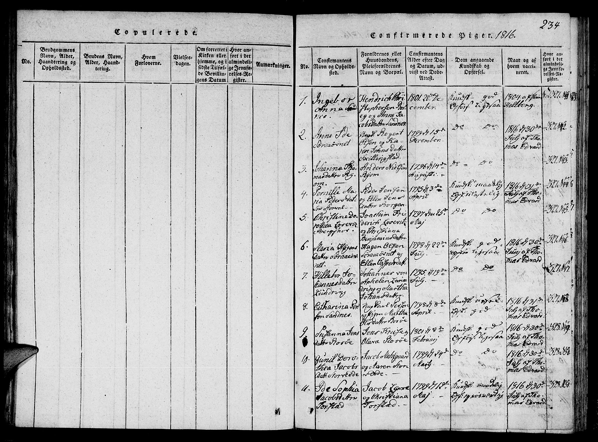 Ministerialprotokoller, klokkerbøker og fødselsregistre - Nord-Trøndelag, SAT/A-1458/784/L0667: Parish register (official) no. 784A03 /1, 1816-1829, p. 234