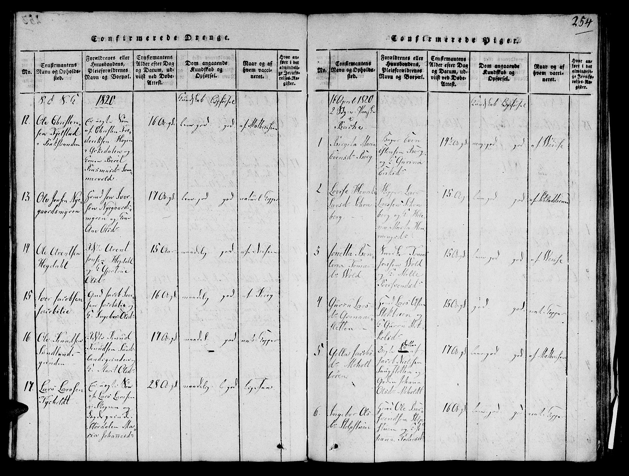 Ministerialprotokoller, klokkerbøker og fødselsregistre - Sør-Trøndelag, SAT/A-1456/606/L0283: Parish register (official) no. 606A03 /1, 1818-1823, p. 254