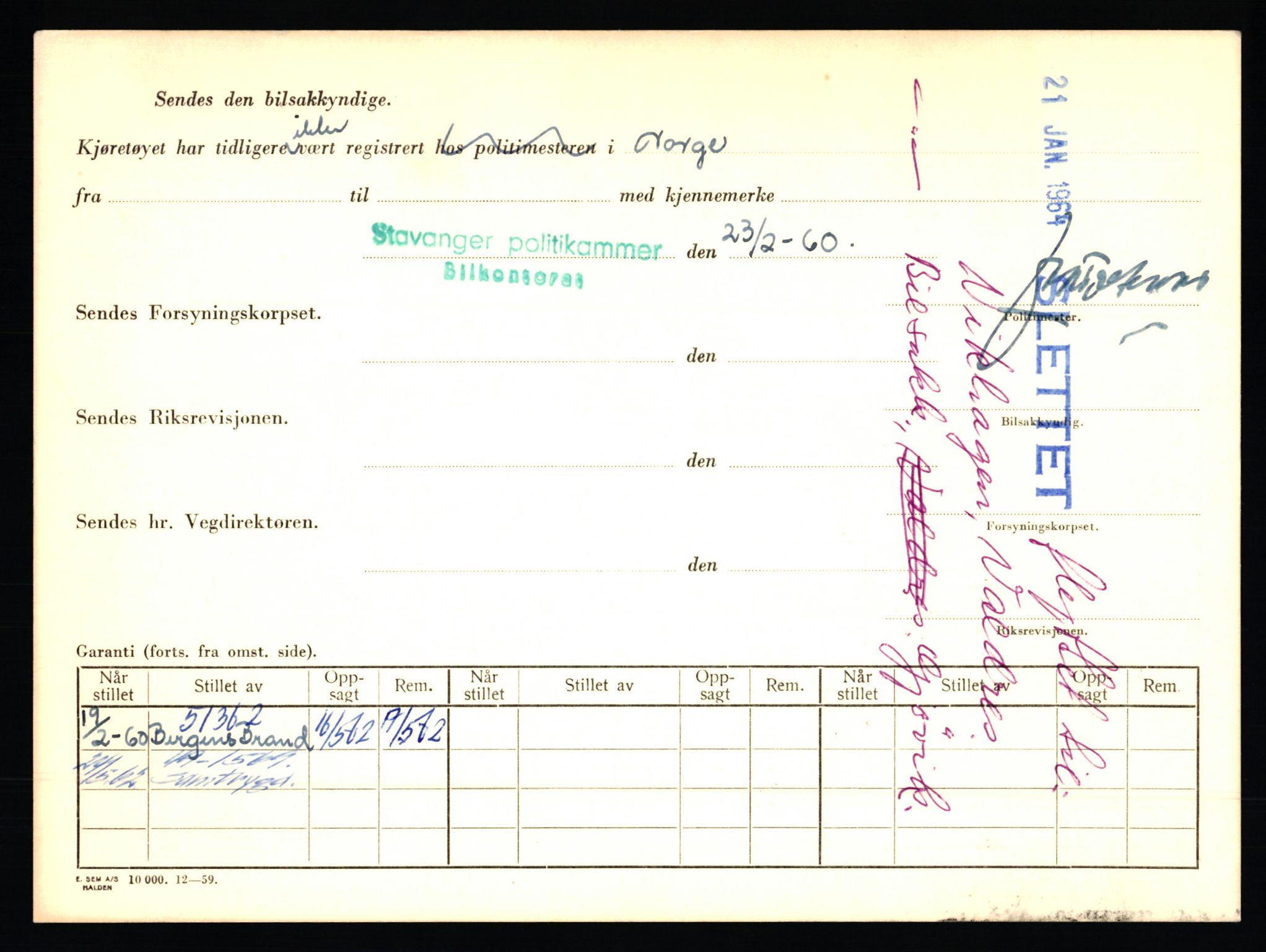 Stavanger trafikkstasjon, AV/SAST-A-101942/0/F/L0002: L-350 - L-699, 1930-1971, p. 4