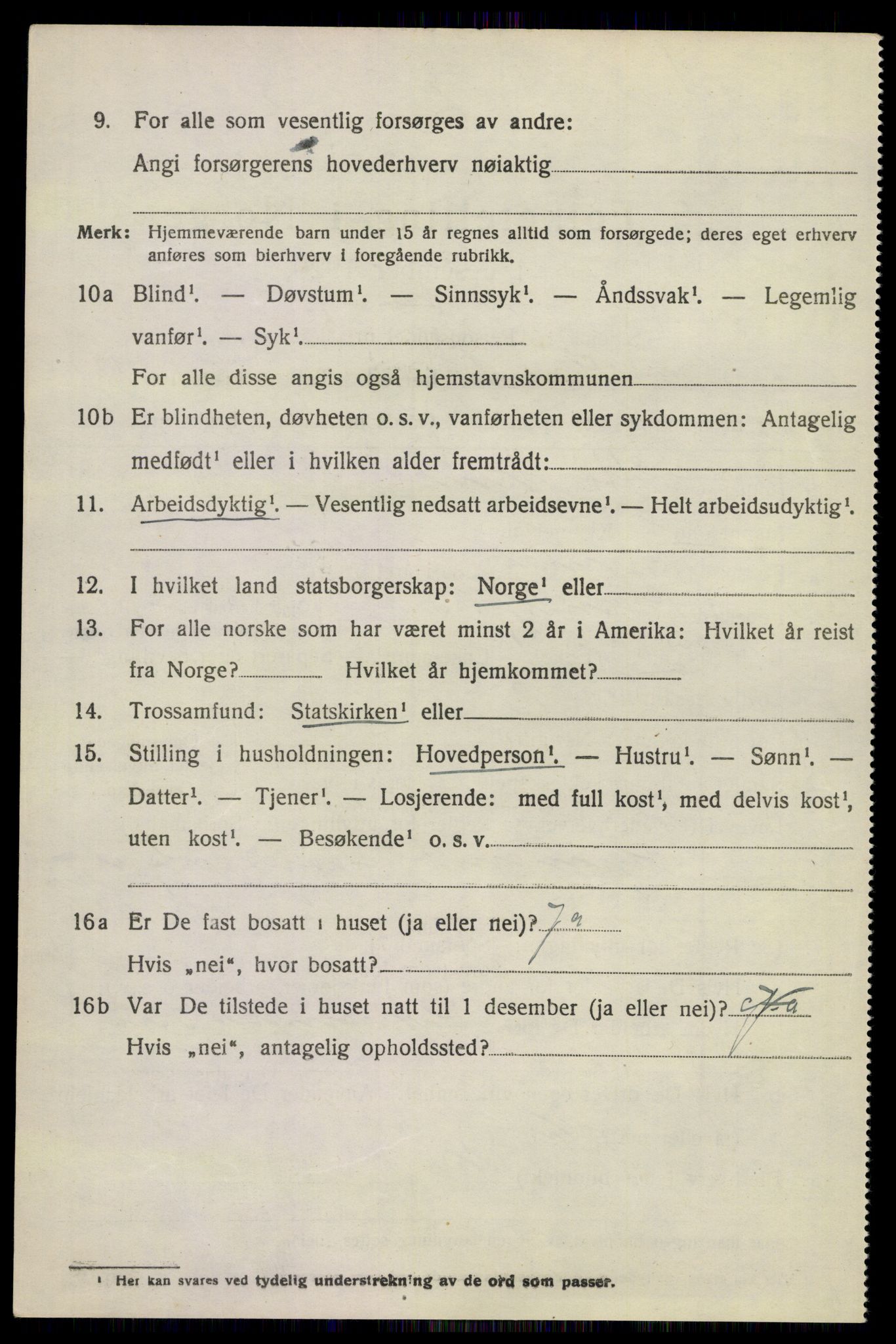 SAKO, 1920 census for Sandeherred, 1920, p. 19107