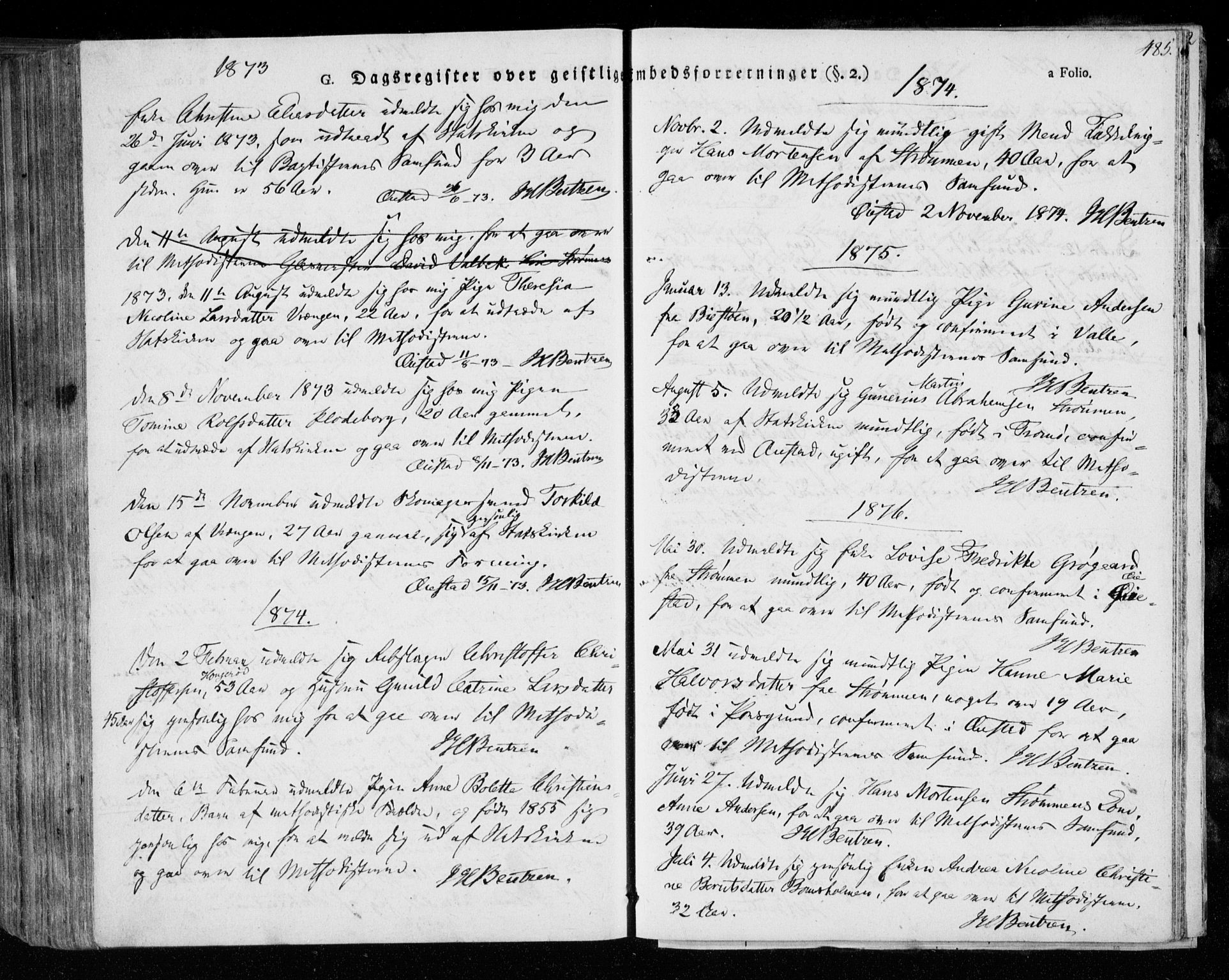 Øyestad sokneprestkontor, AV/SAK-1111-0049/F/Fa/L0013: Parish register (official) no. A 13, 1827-1842, p. 485