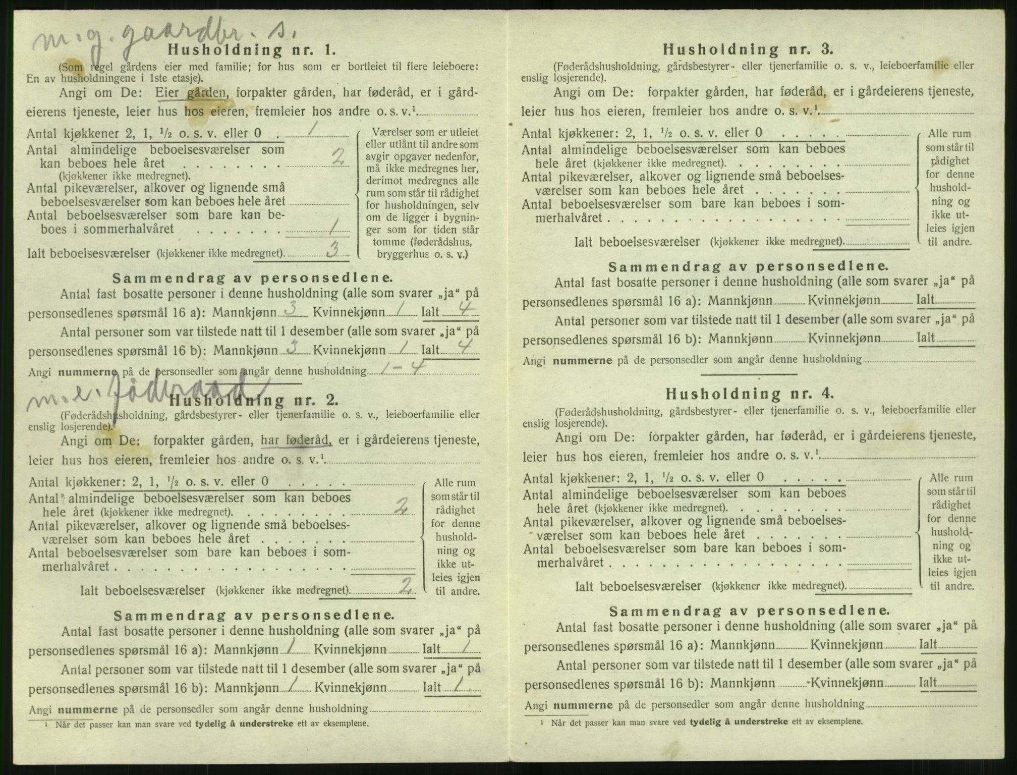 SAT, 1920 census for Stordal, 1920, p. 277