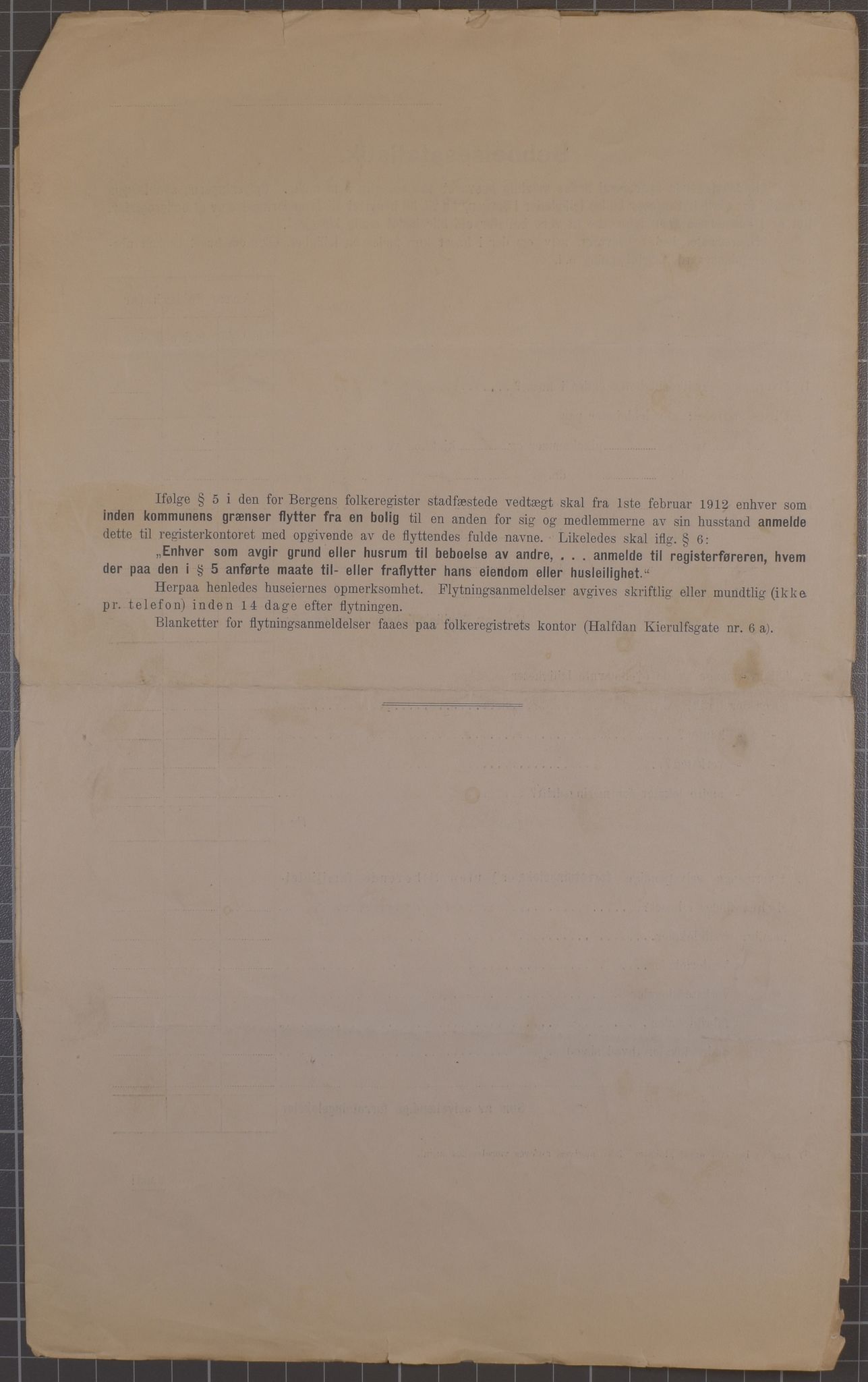 SAB, Municipal Census 1912 for Bergen, 1912, p. 1463