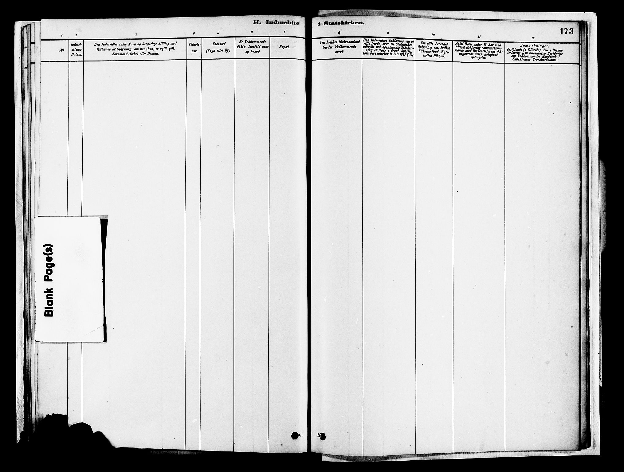 Tysvær sokneprestkontor, AV/SAST-A -101864/H/Ha/Haa/L0007: Parish register (official) no. A 7, 1878-1897, p. 173