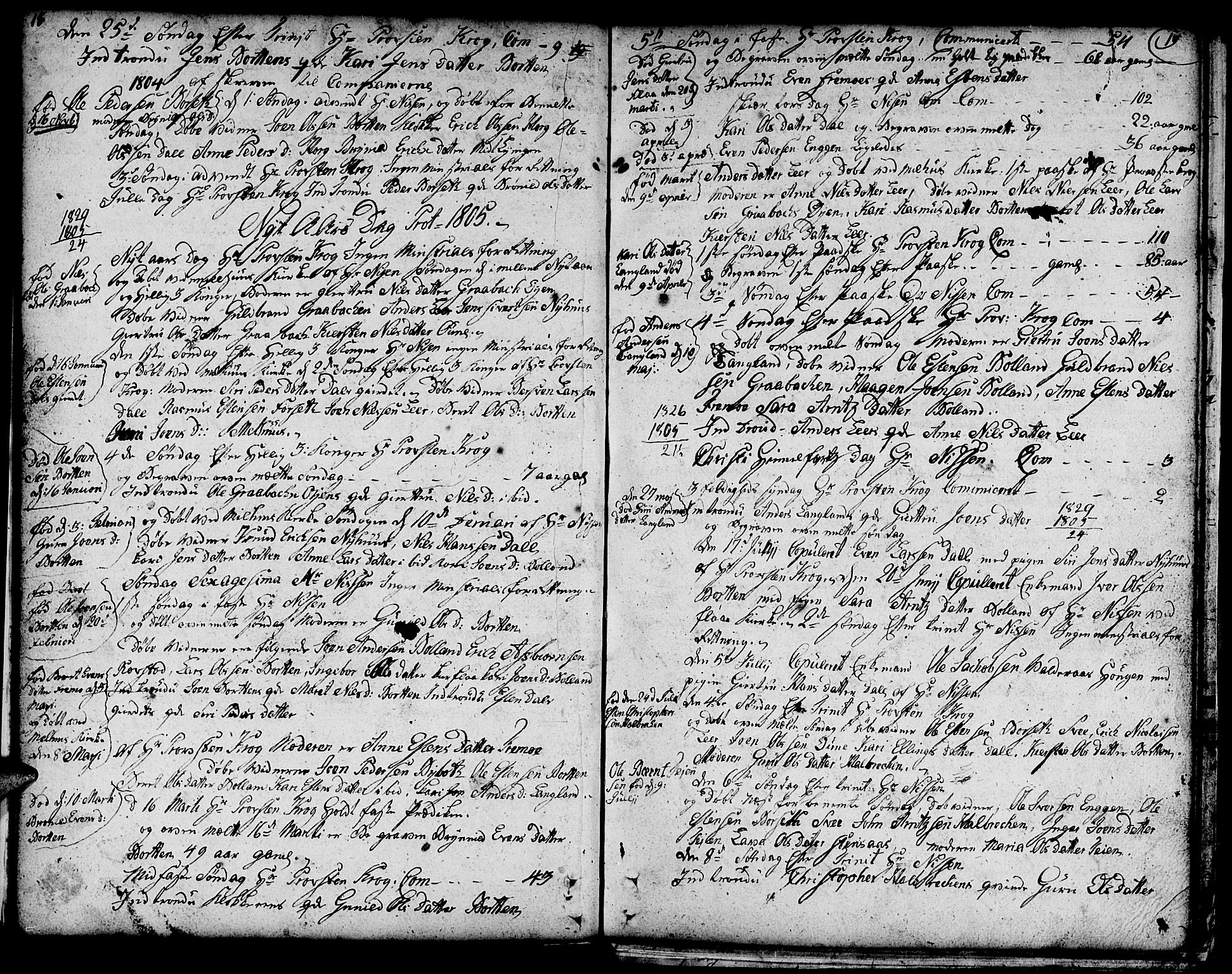 Ministerialprotokoller, klokkerbøker og fødselsregistre - Sør-Trøndelag, SAT/A-1456/693/L1120: Parish register (copy) no. 693C01, 1799-1816, p. 18-19