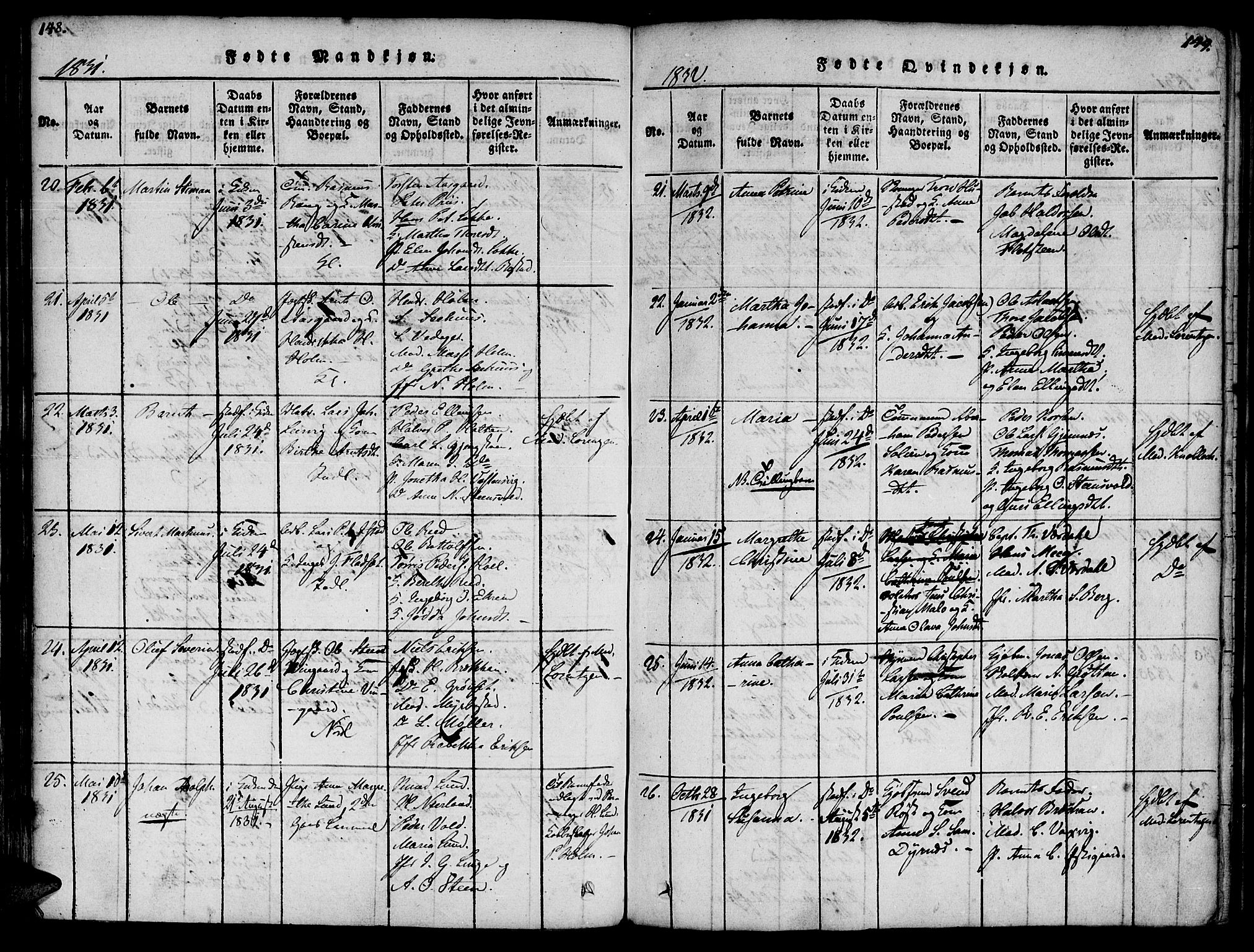 Ministerialprotokoller, klokkerbøker og fødselsregistre - Møre og Romsdal, AV/SAT-A-1454/572/L0842: Parish register (official) no. 572A05, 1819-1832, p. 148-149