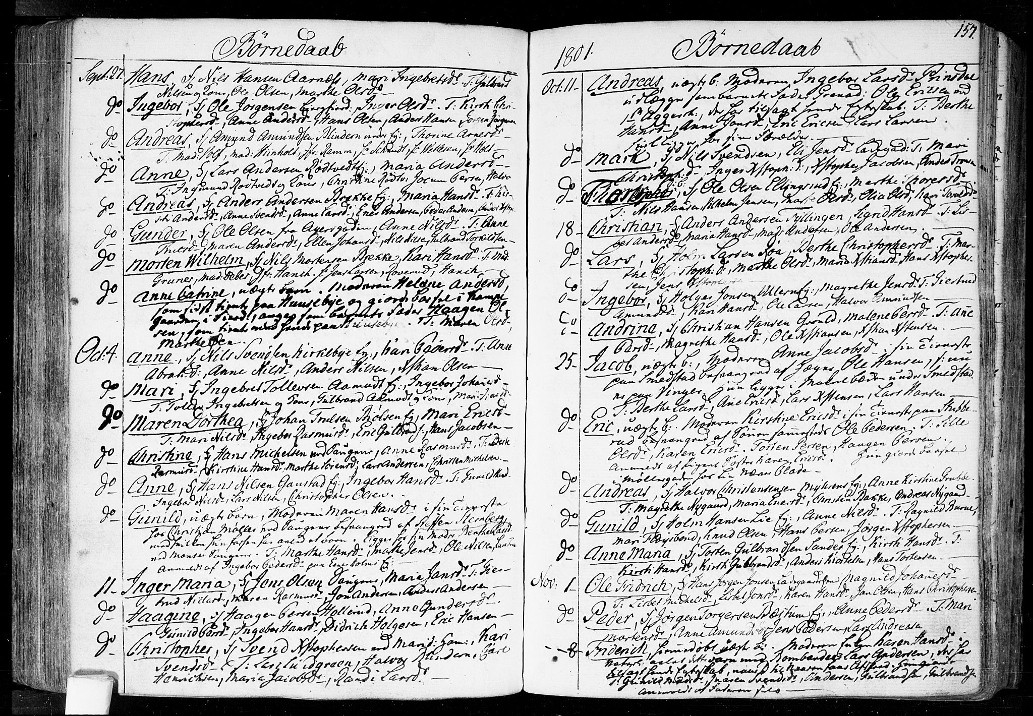 Aker prestekontor kirkebøker, SAO/A-10861/F/L0010: Parish register (official) no. 10, 1786-1809, p. 157