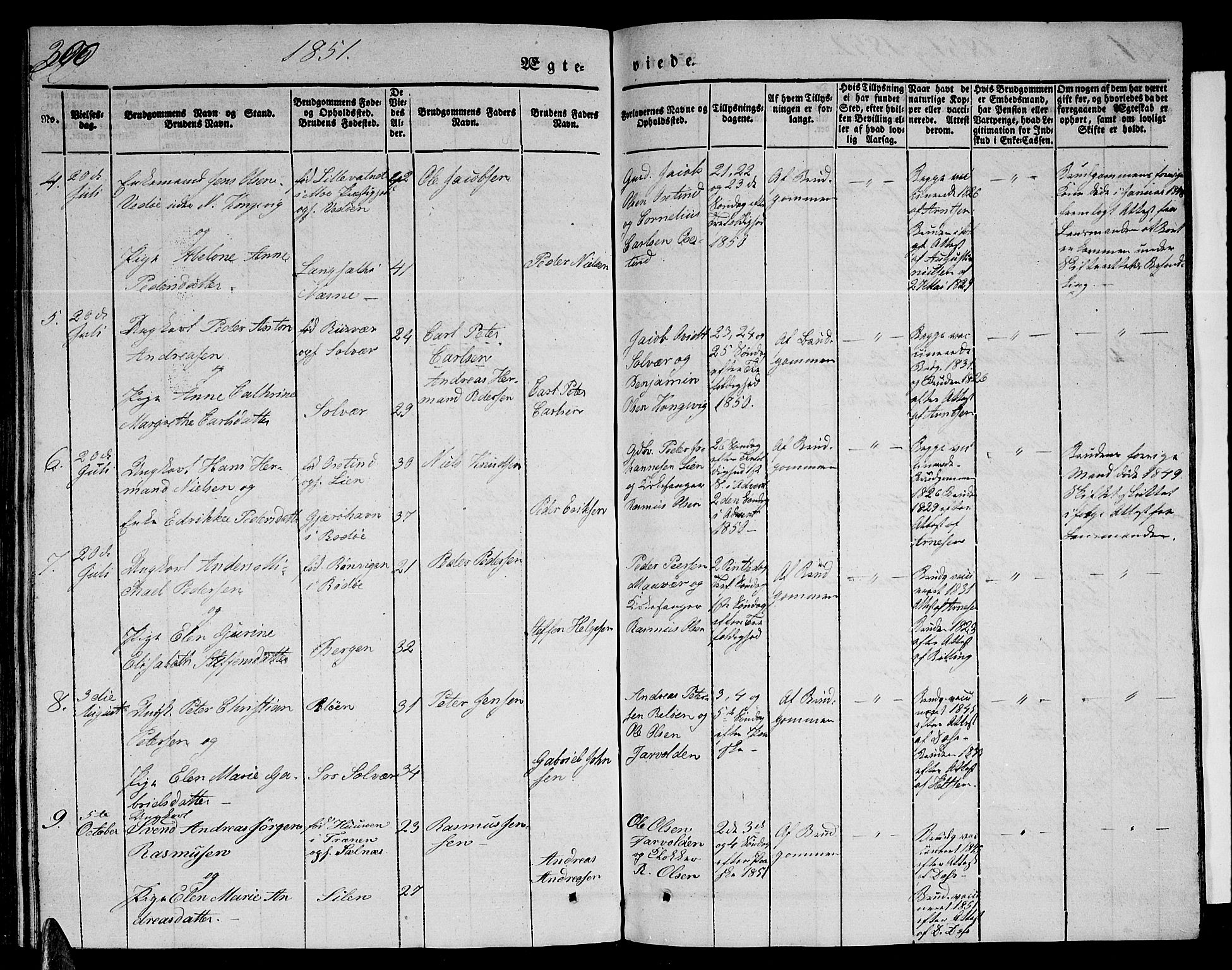 Ministerialprotokoller, klokkerbøker og fødselsregistre - Nordland, AV/SAT-A-1459/839/L0572: Parish register (copy) no. 839C02, 1841-1873, p. 300