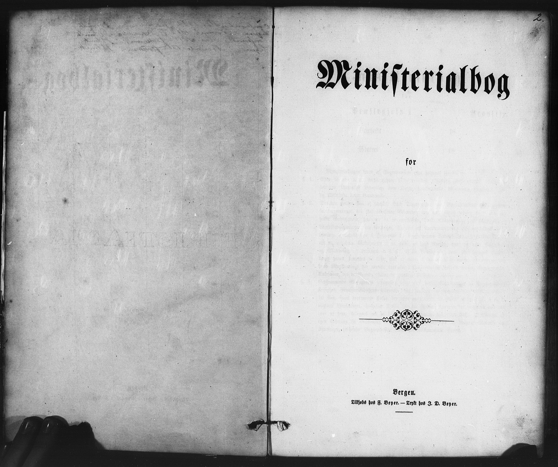 Nykirken Sokneprestembete, SAB/A-77101/H/Haa/L0032: Parish register (official) no. D 2, 1861-1883, p. 2