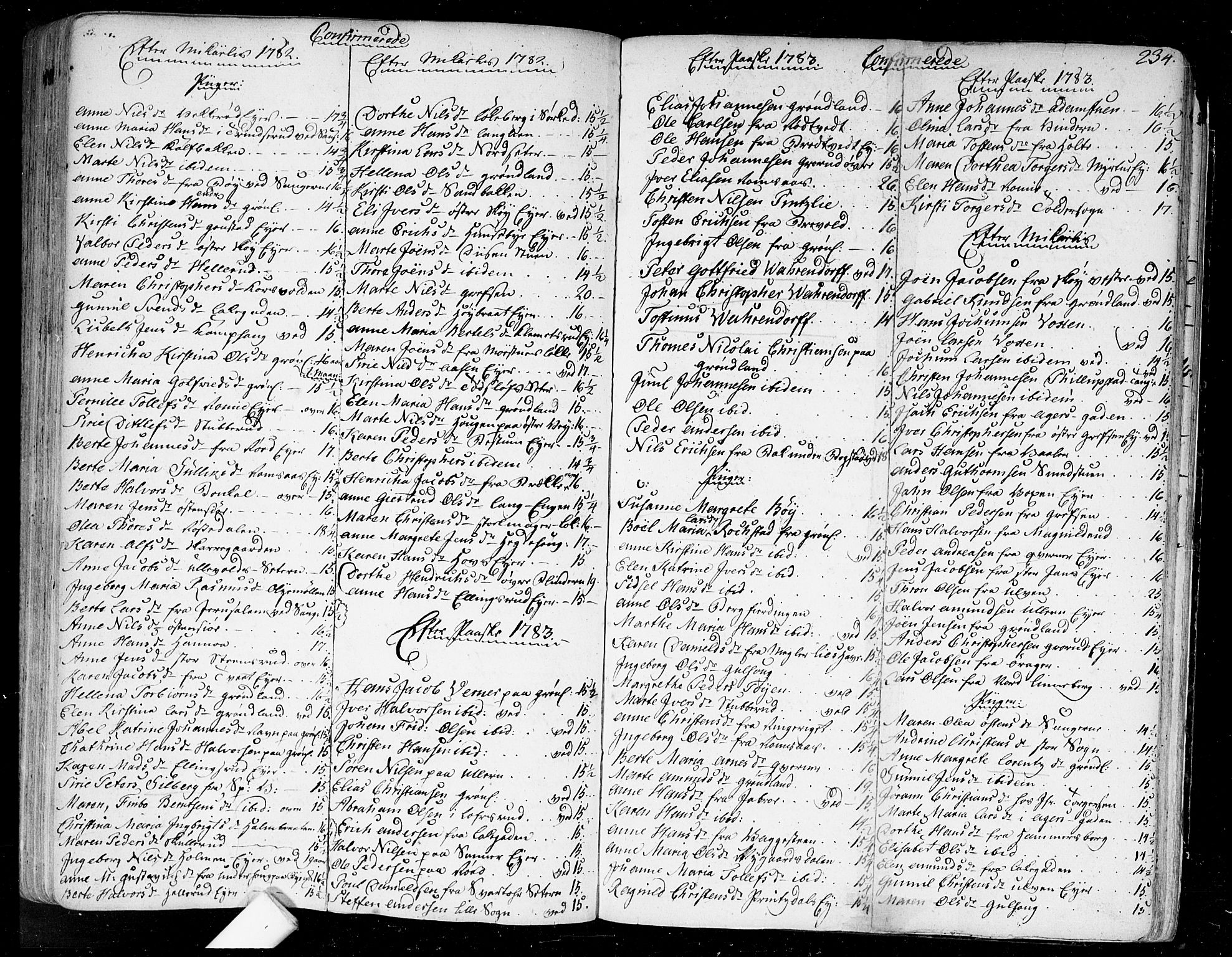 Aker prestekontor kirkebøker, SAO/A-10861/F/L0009: Parish register (official) no. 9, 1765-1785, p. 234