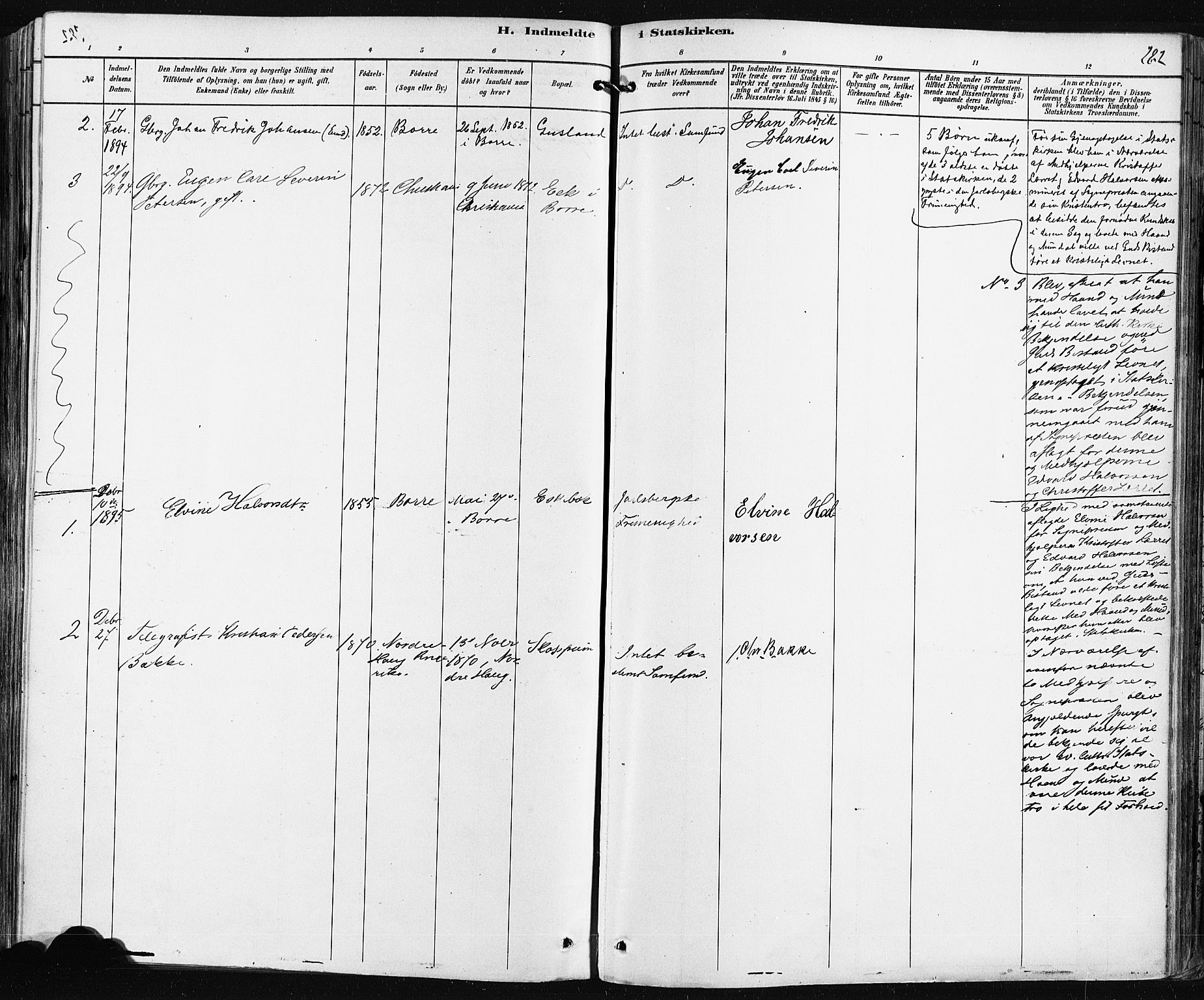 Borre kirkebøker, SAKO/A-338/F/Fa/L0009: Parish register (official) no. I 9, 1878-1896, p. 282