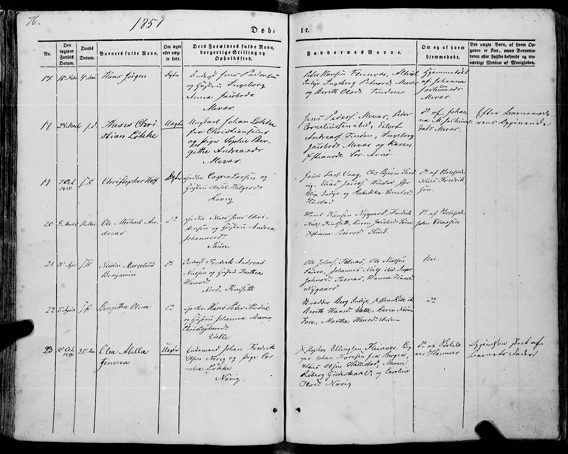 Ministerialprotokoller, klokkerbøker og fødselsregistre - Nordland, SAT/A-1459/805/L0097: Parish register (official) no. 805A04, 1837-1861, p. 76