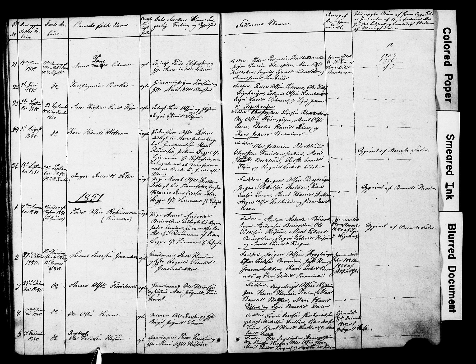 Lesja prestekontor, SAH/PREST-068/H/Ha/Hab/L0014: Parish register (copy) no. 14, 1842-1856, p. 50-51