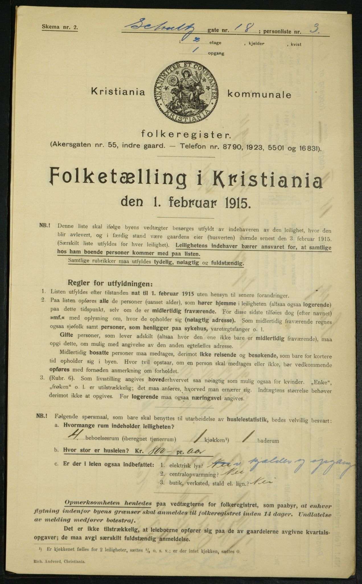 OBA, Municipal Census 1915 for Kristiania, 1915, p. 90444