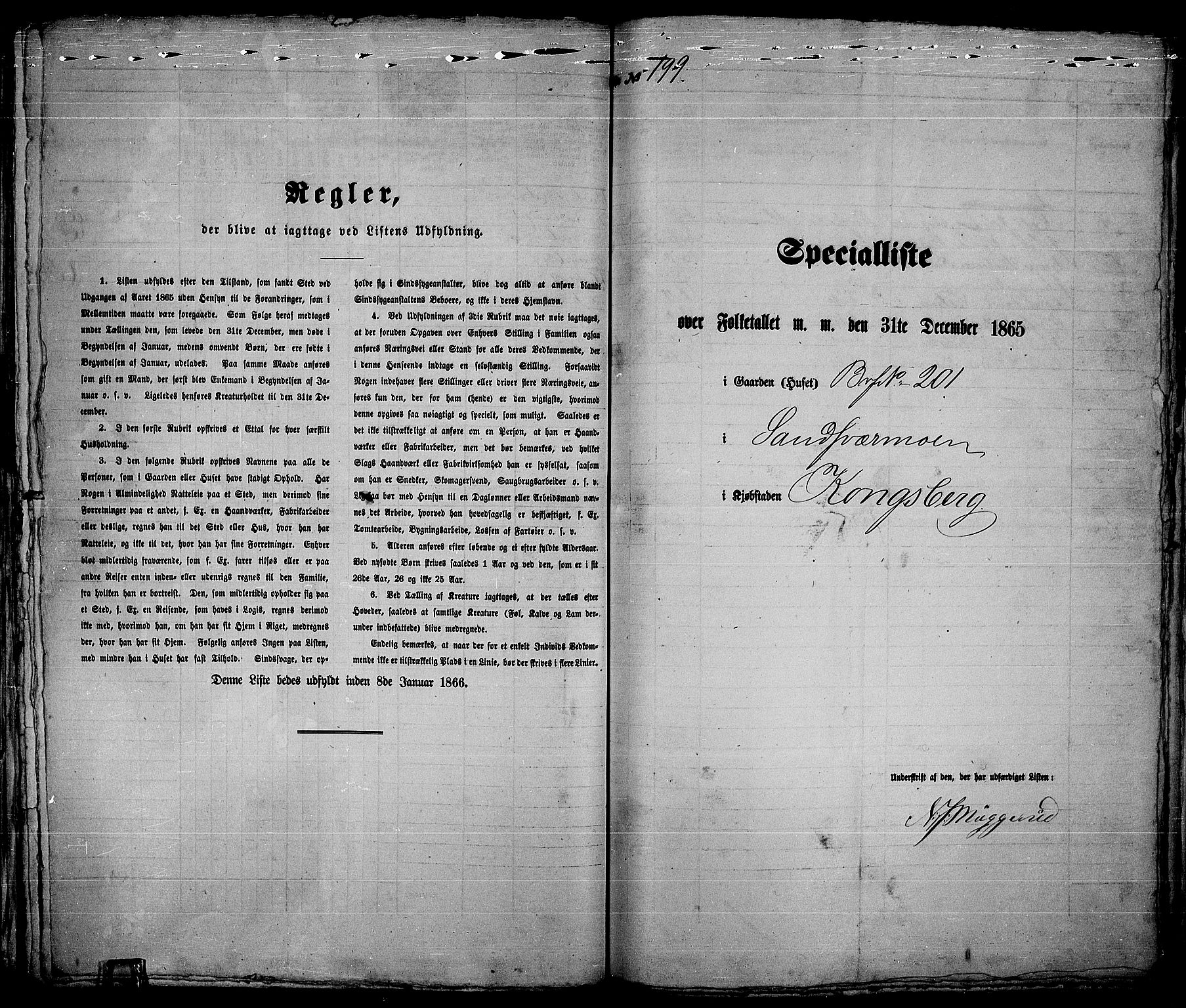 RA, 1865 census for Kongsberg/Kongsberg, 1865, p. 410